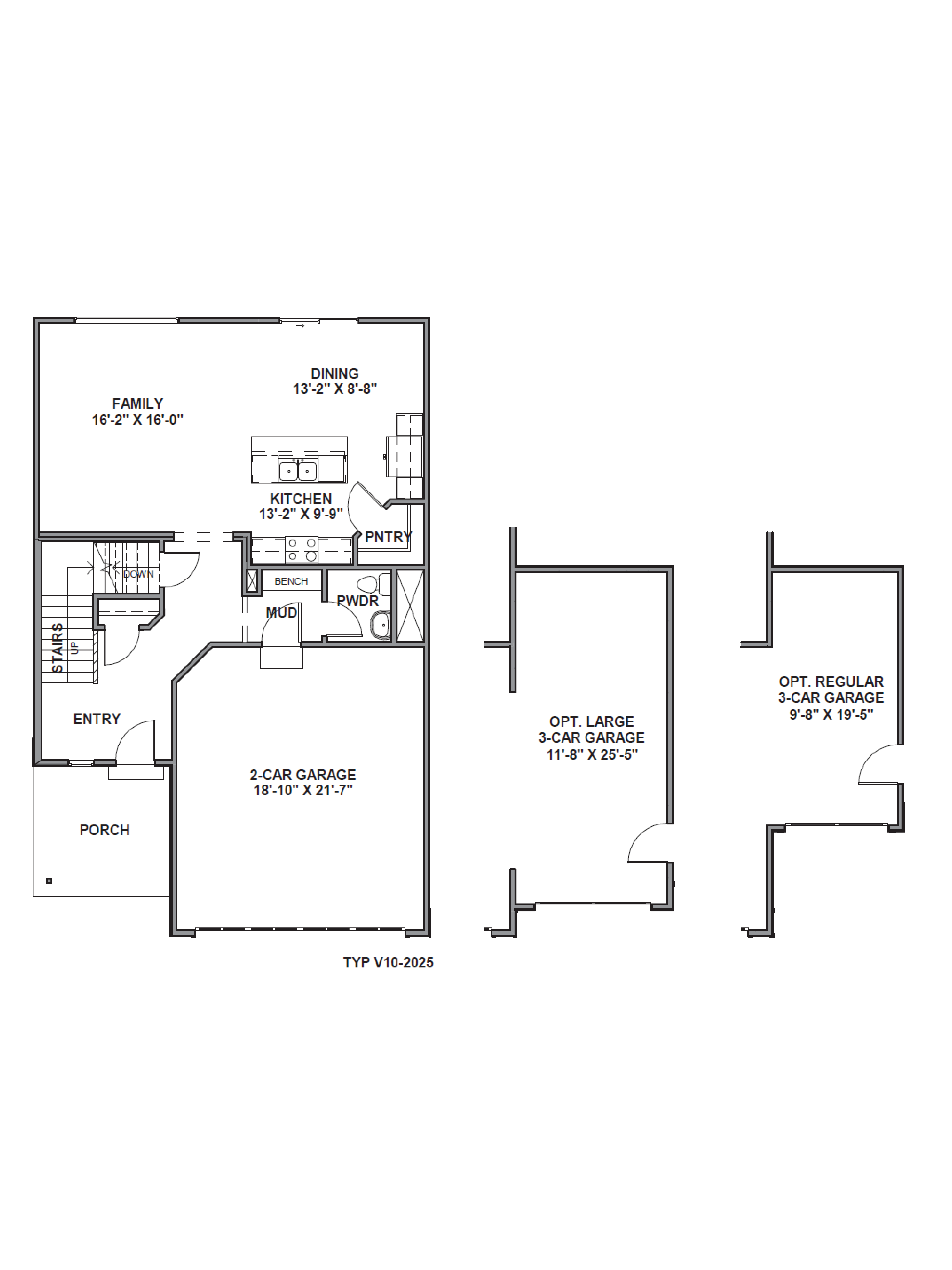 Main floor featuring open living space and a two-car garage in lehi, utah