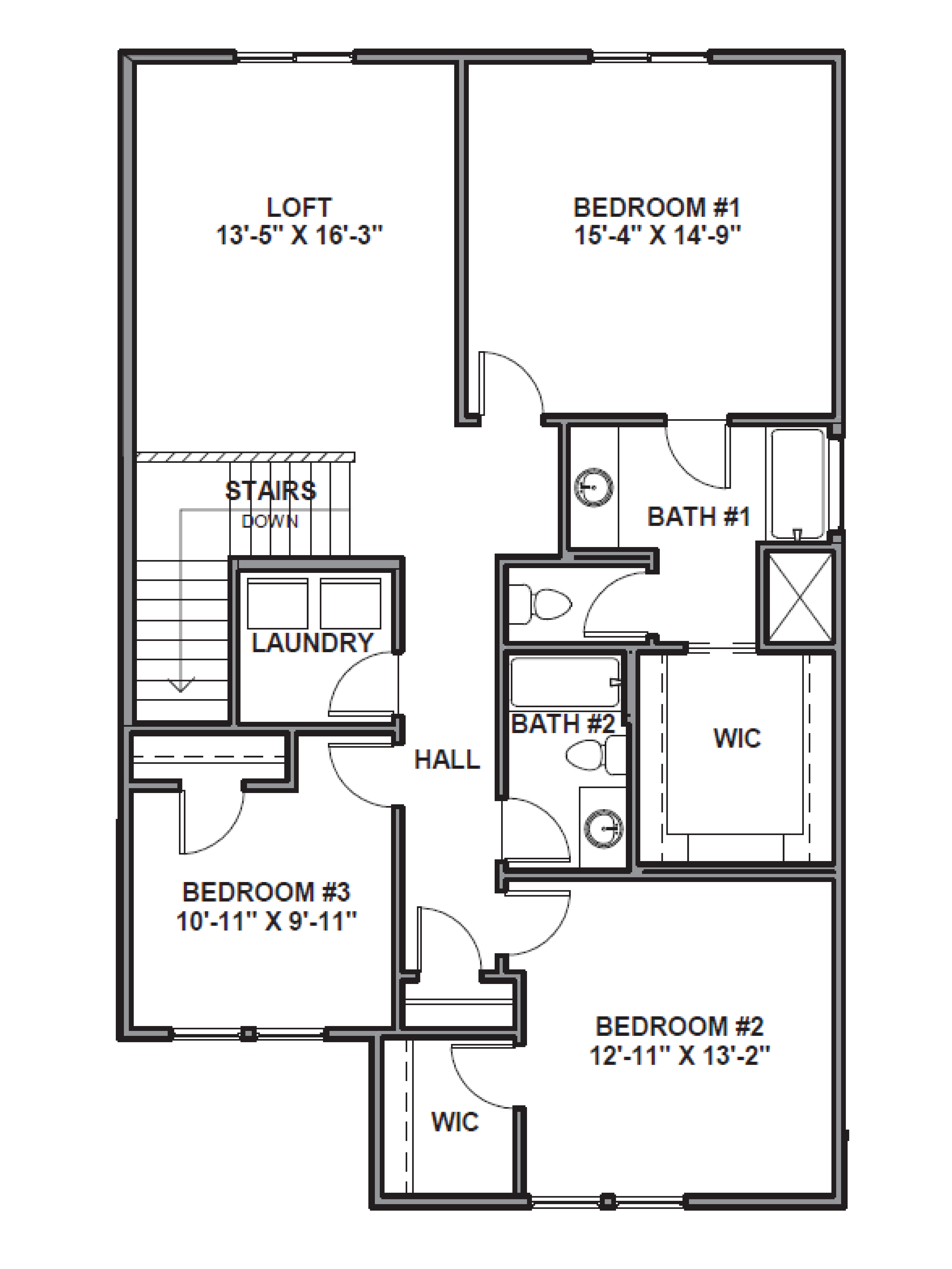 Second floor offering secondary bedrooms in lehi, utah