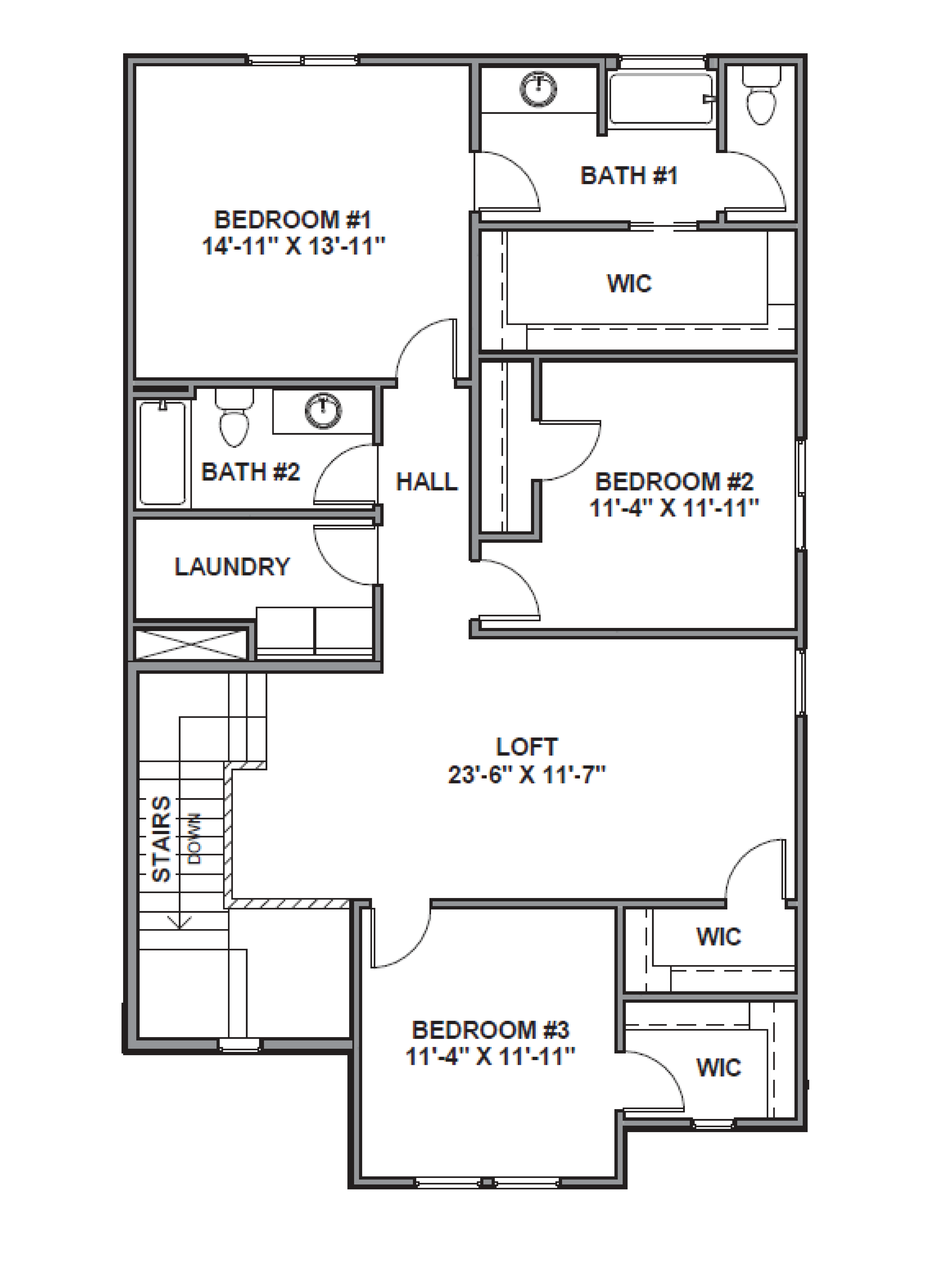 Second level features a spacious loft and large storge closet in lehi, utah