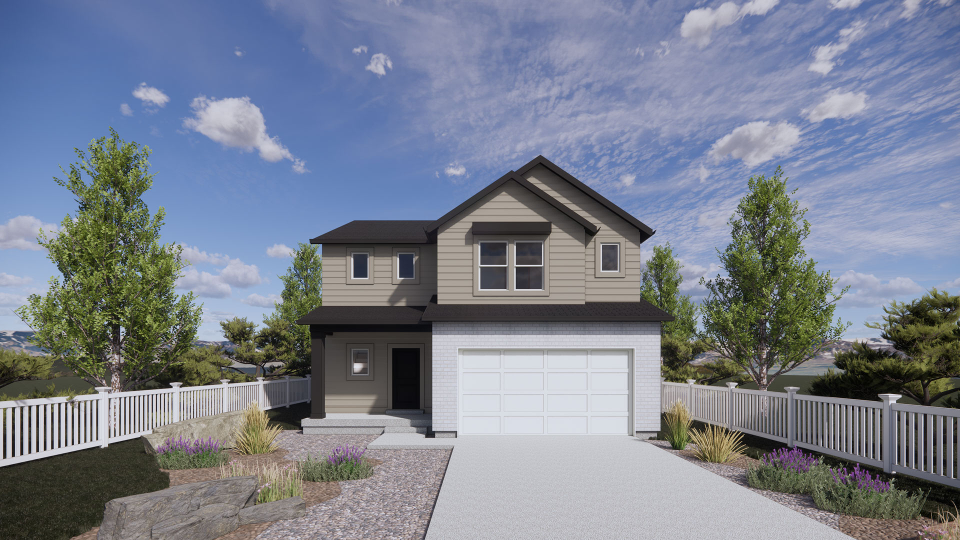 Willow modern farmhouse exterior elevation