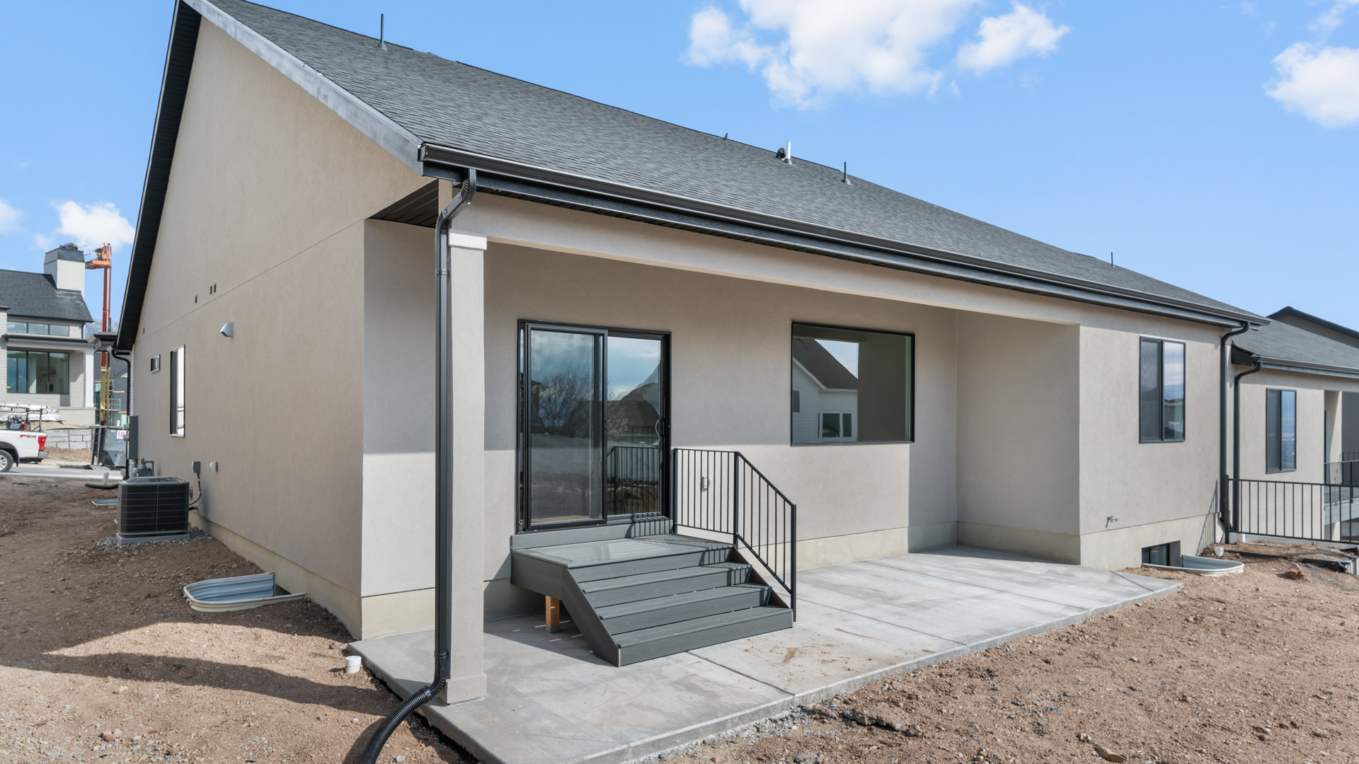 Monroe twin home farmhouse elevation