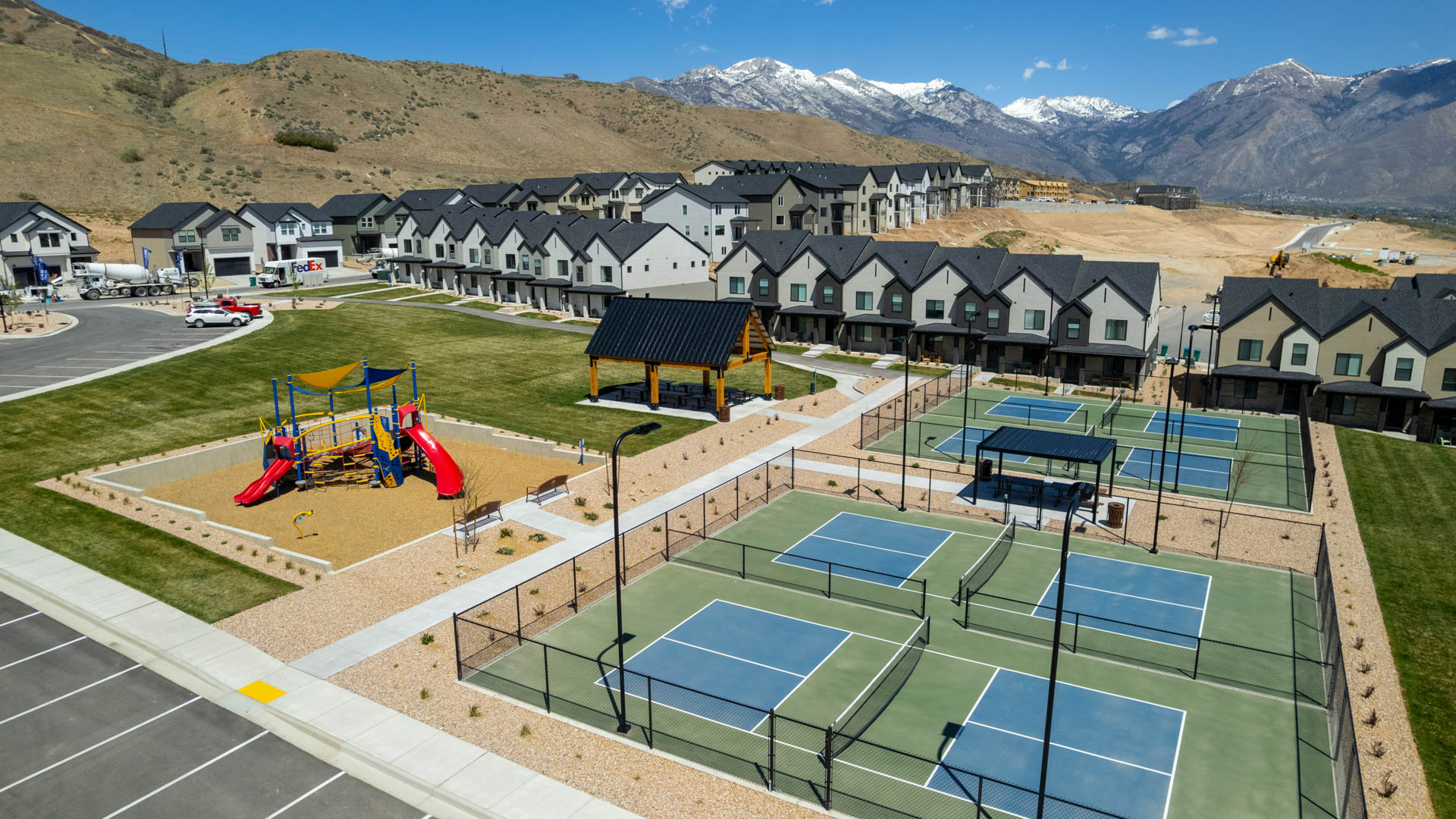 Aerial view of amenities.