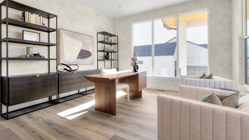 Office space with plenty of windows.