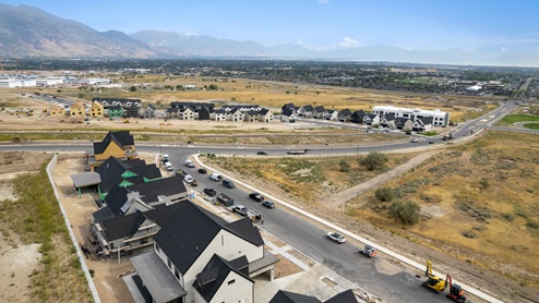 September Aerial Inverness in Lehi Utah.
