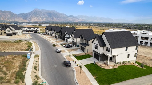 September Aerial Inverness in Lehi Utah.