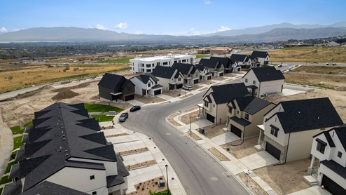 September Aerial Inverness in Lehi Utah.