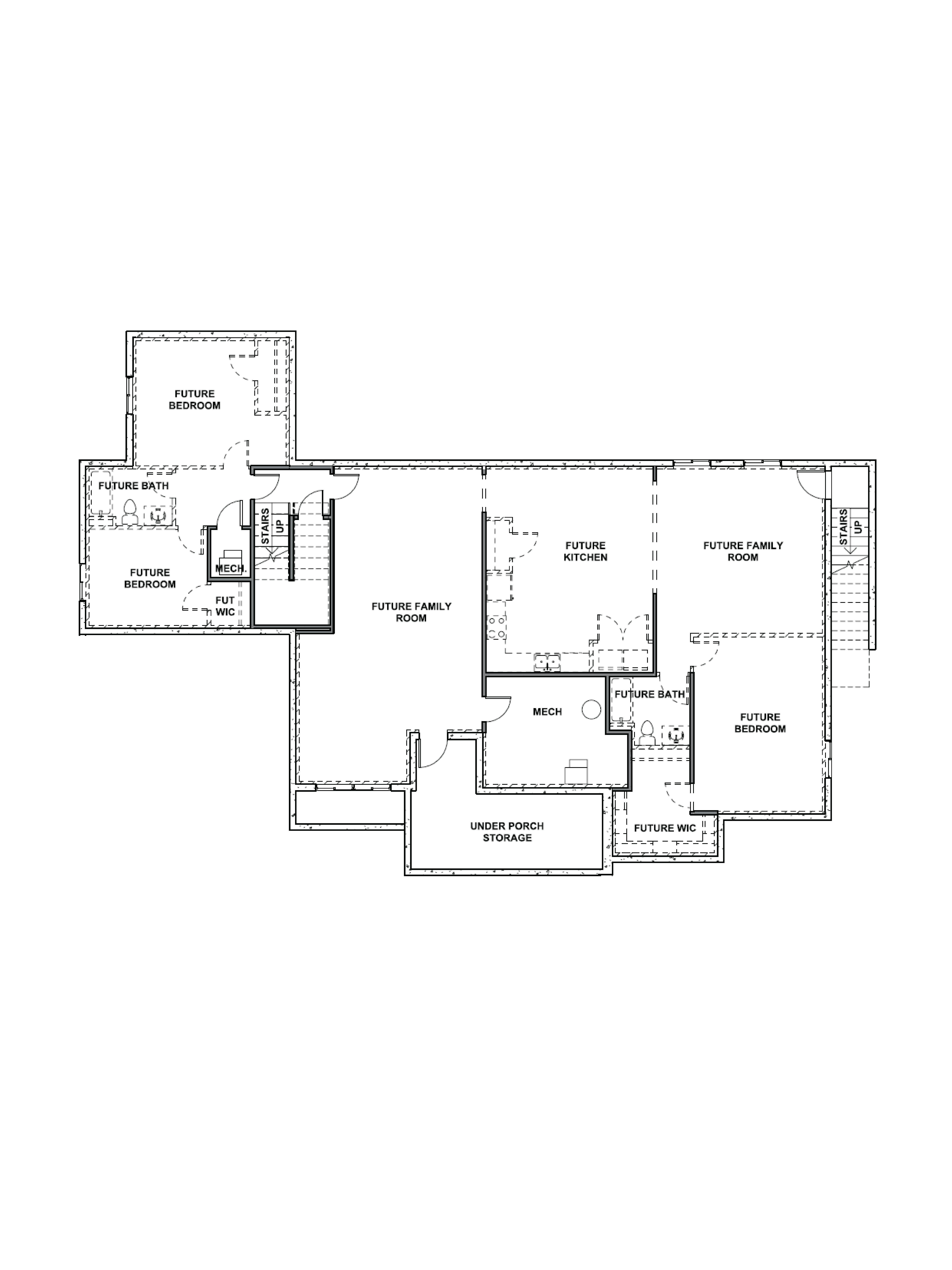 basement level in the dunbar floorplan in inverness community in lehi, utah