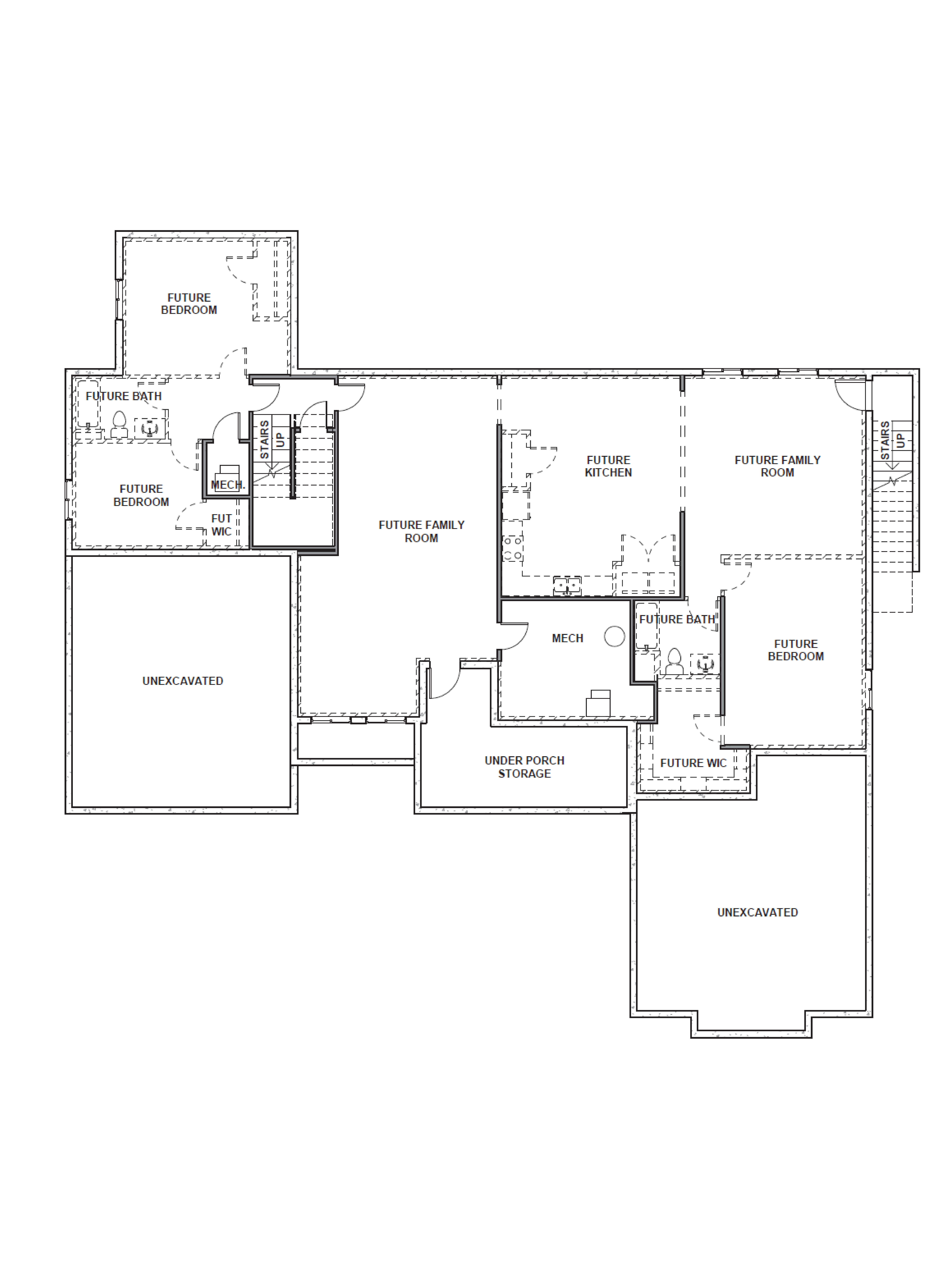 first floor in the dunbar floorplan in inverness community in lehi, utah