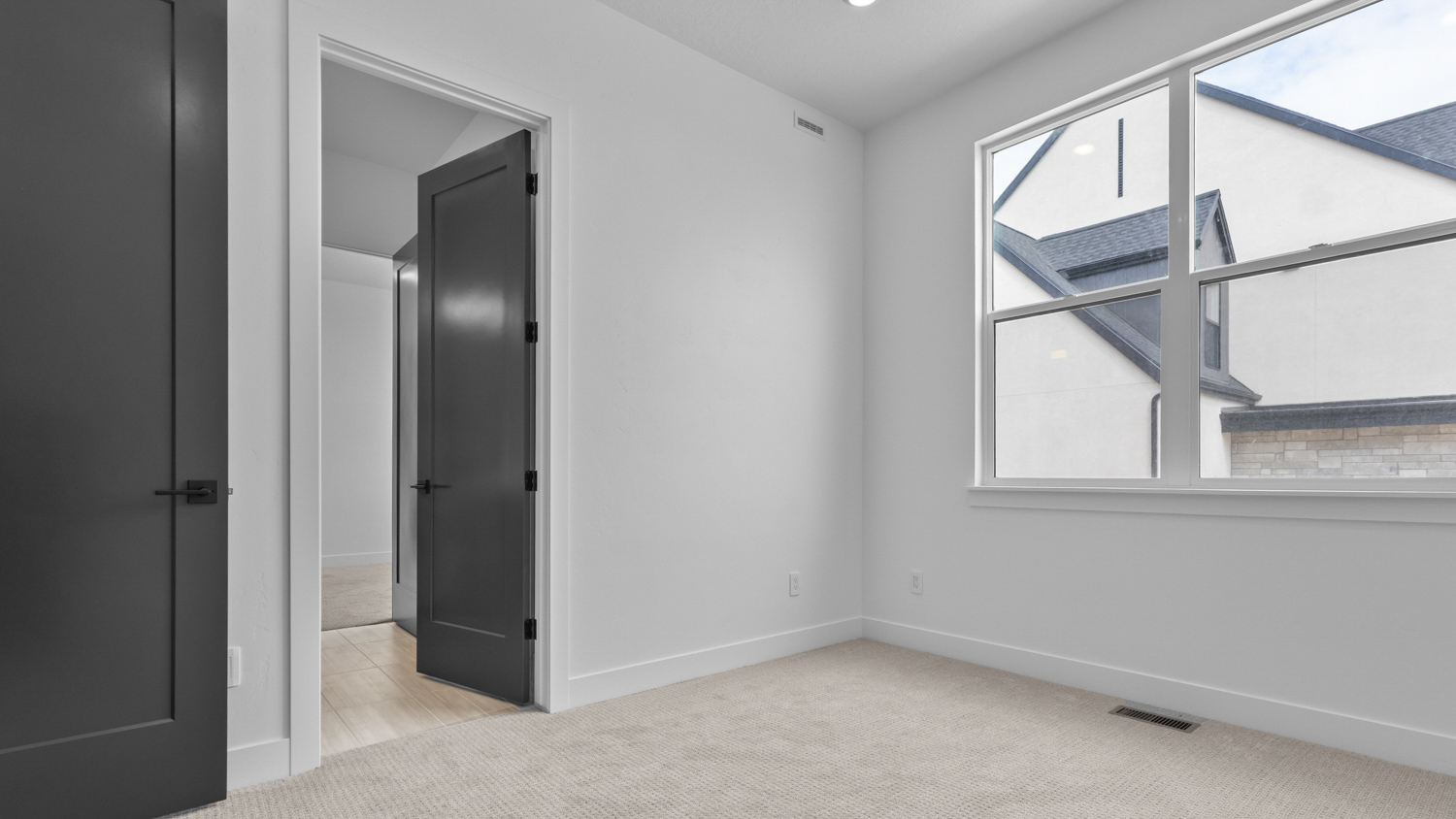 Bedroom with large walk-in closet..