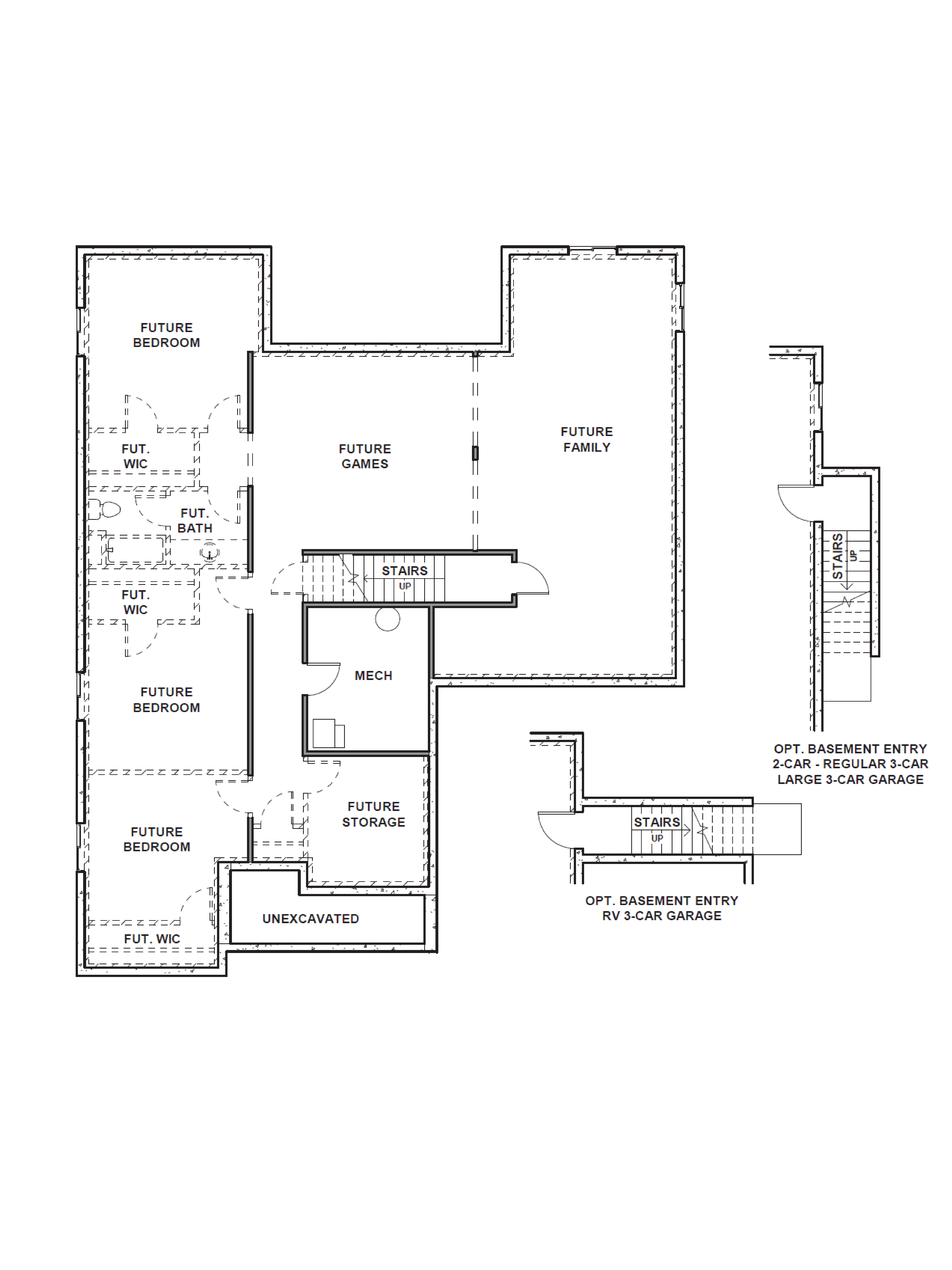 basement level to the oakley floorplan in inverness community in lehi, utah