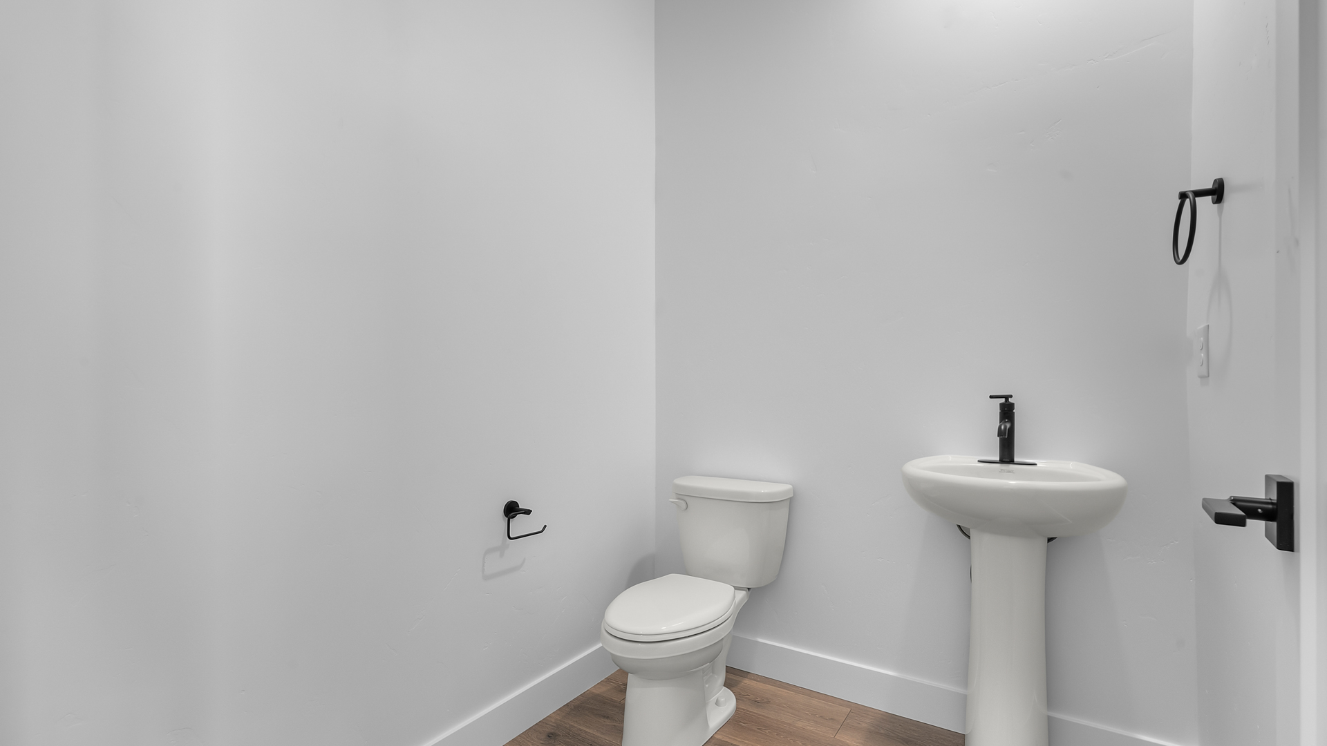 Powder bath off garage.