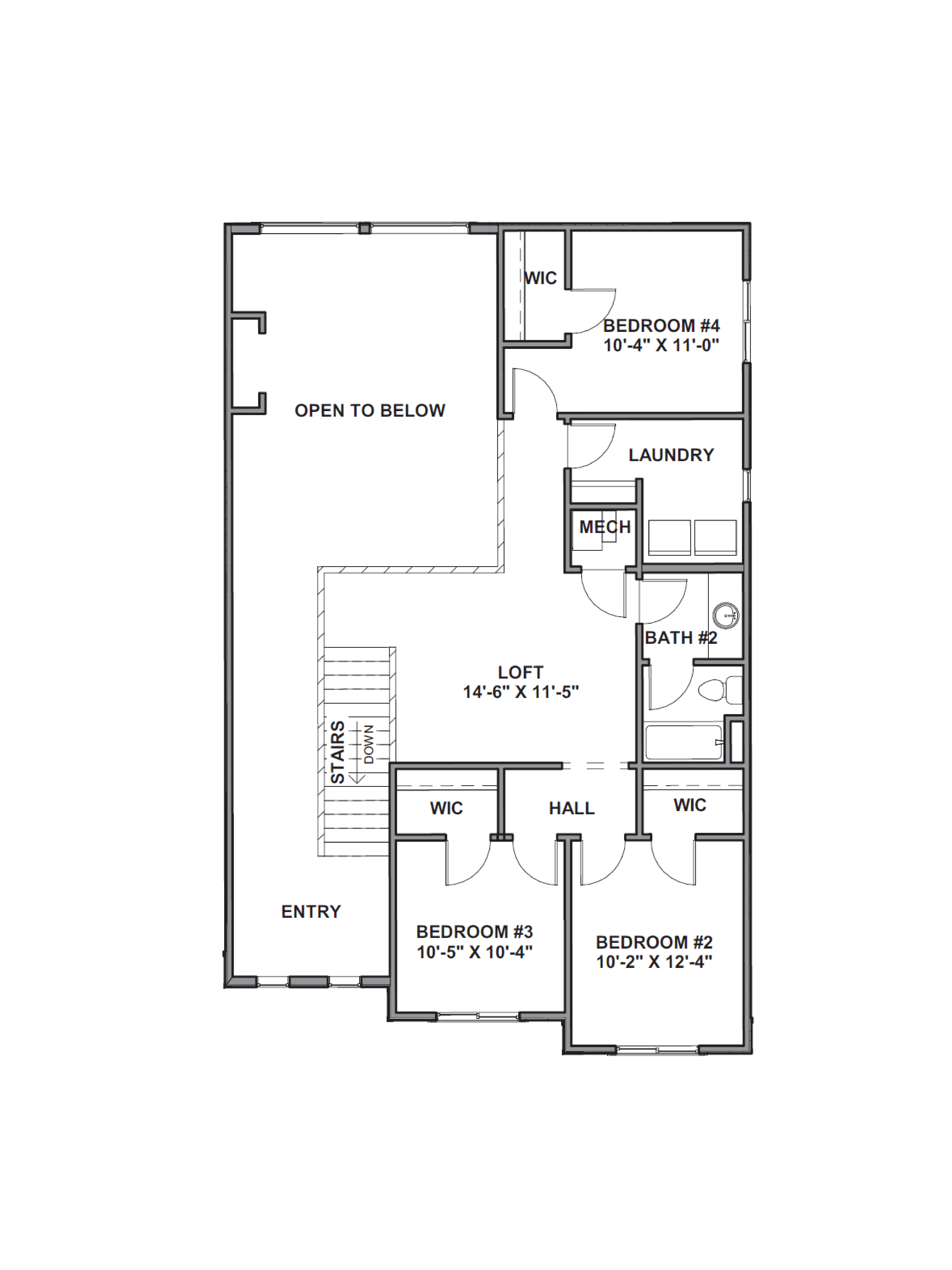 second floor of the sydney plan in our inverness community in lehi, utah
