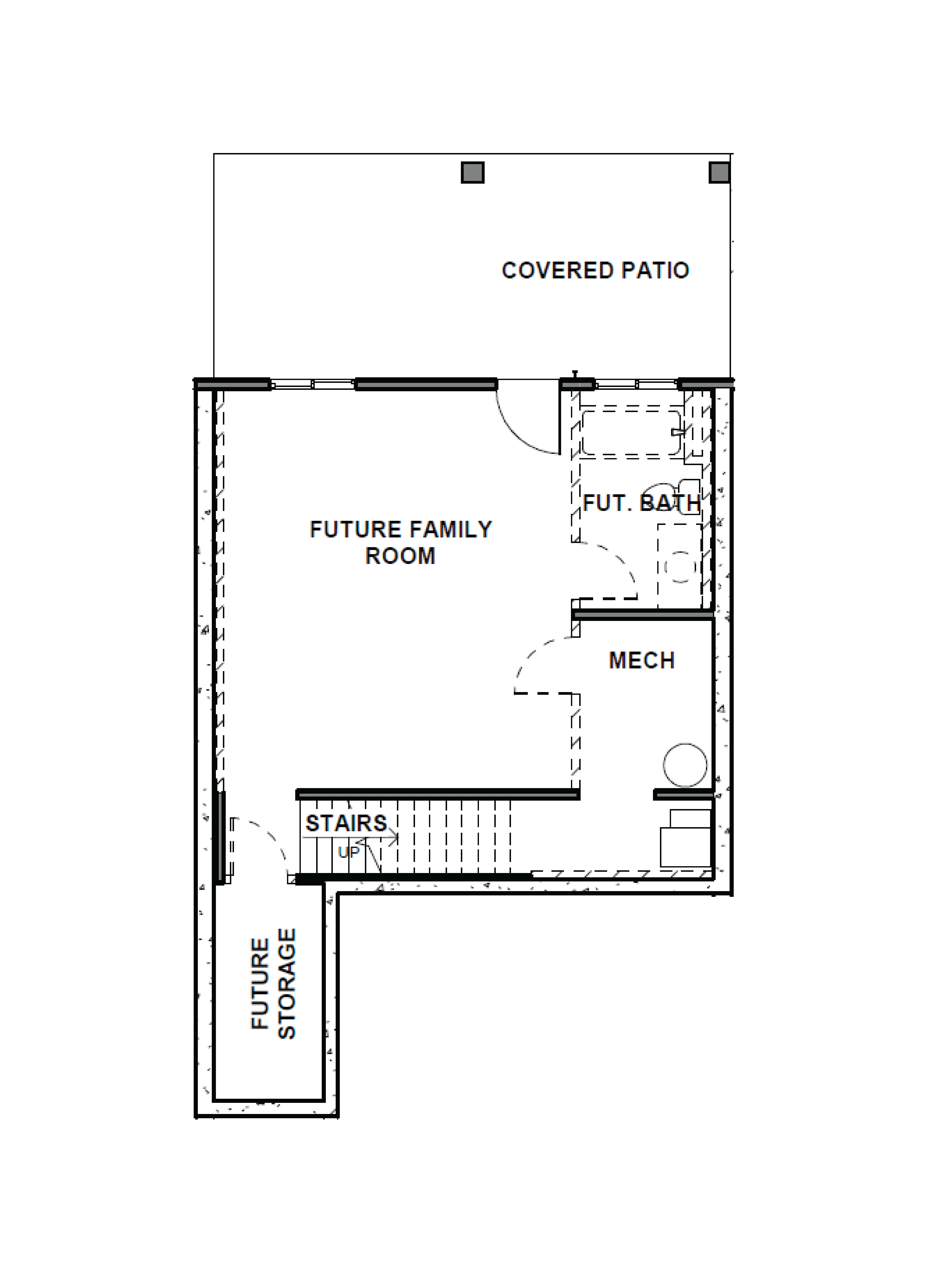Basement level floor in our millbrook plan in lehi, utah
