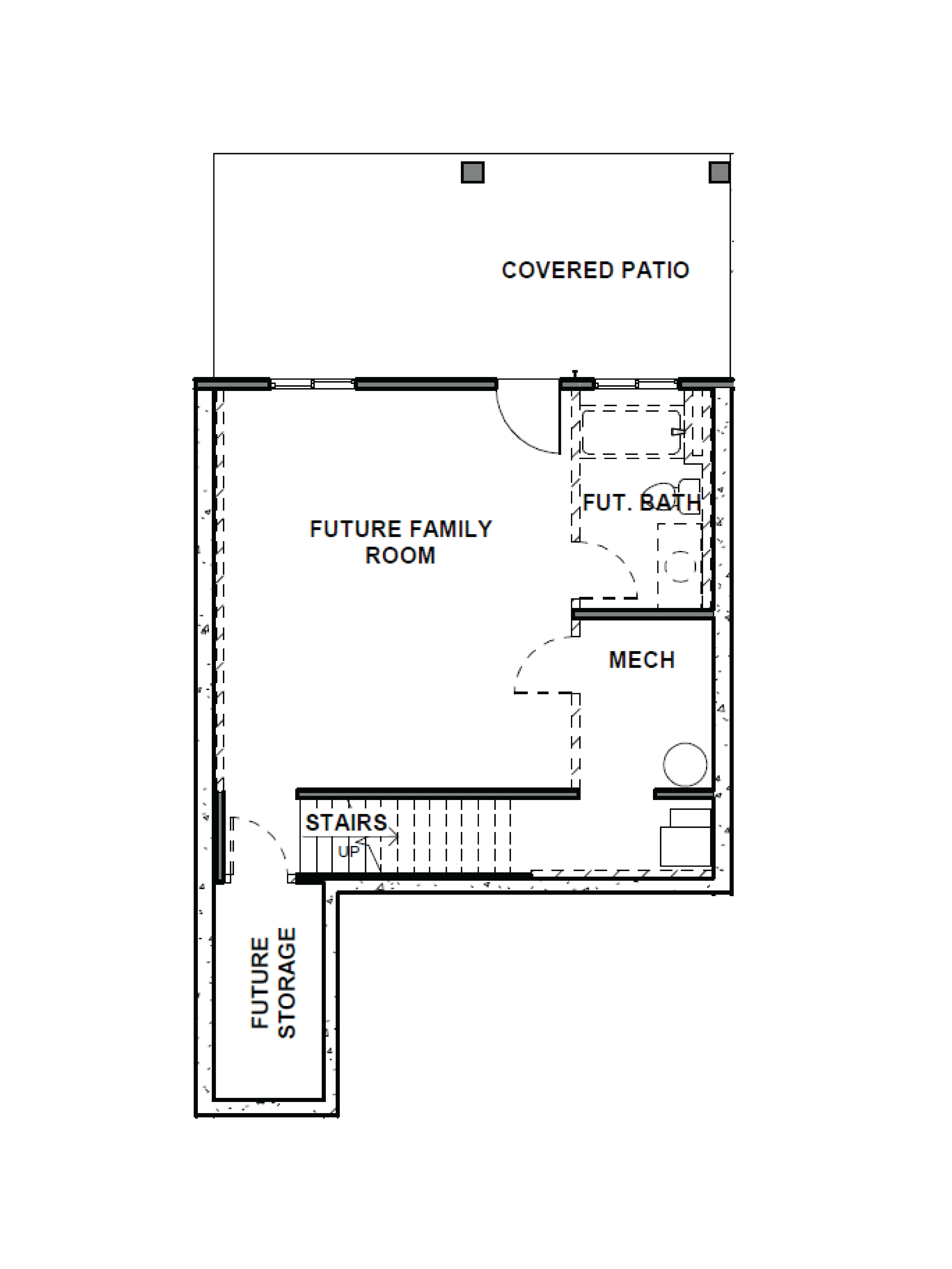 Basement level floor in our millbrook plan in lehi, utah