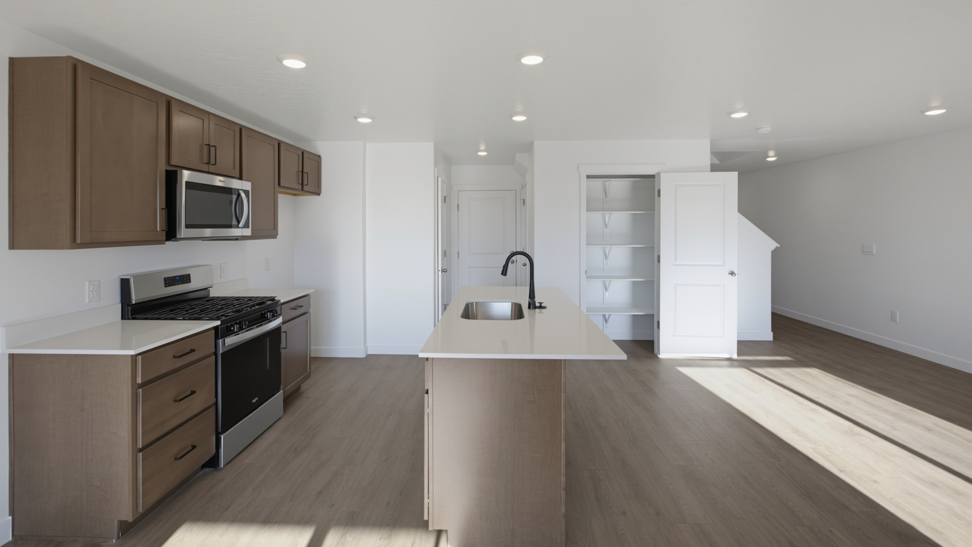 Main living space with large window