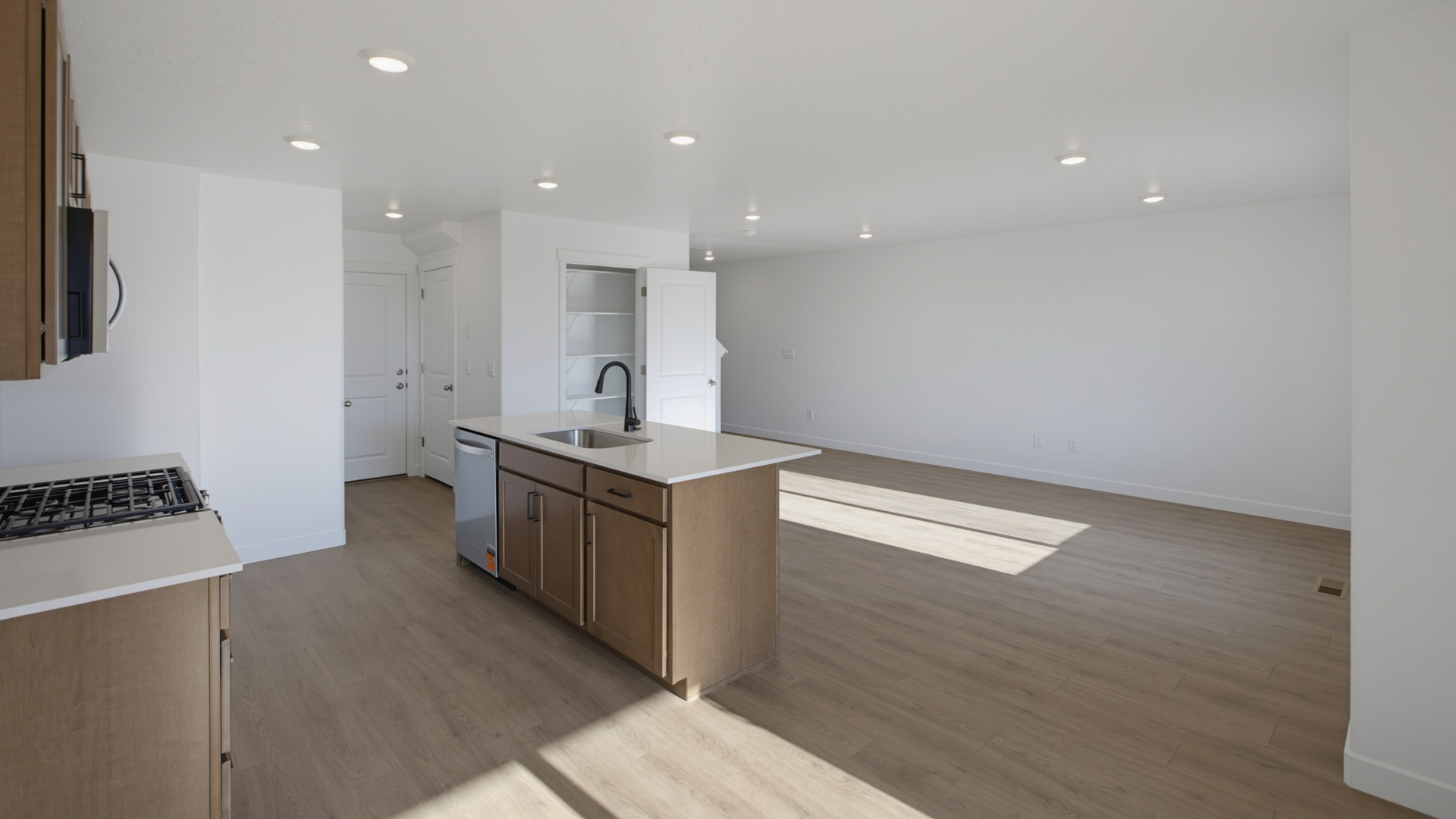Main living space with large window