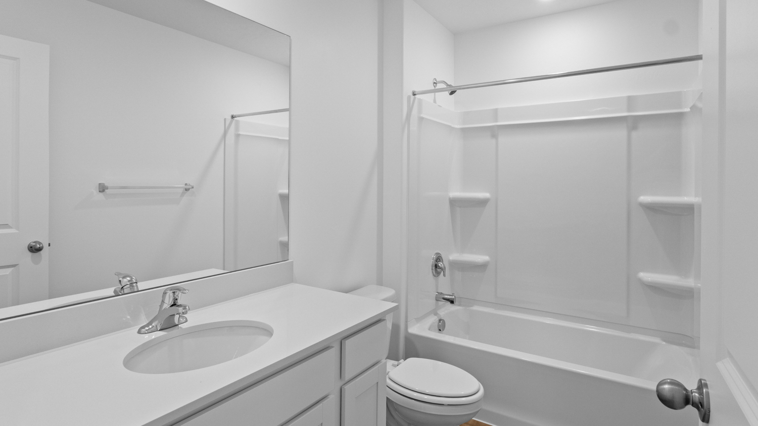 Bathroom with shower surround.