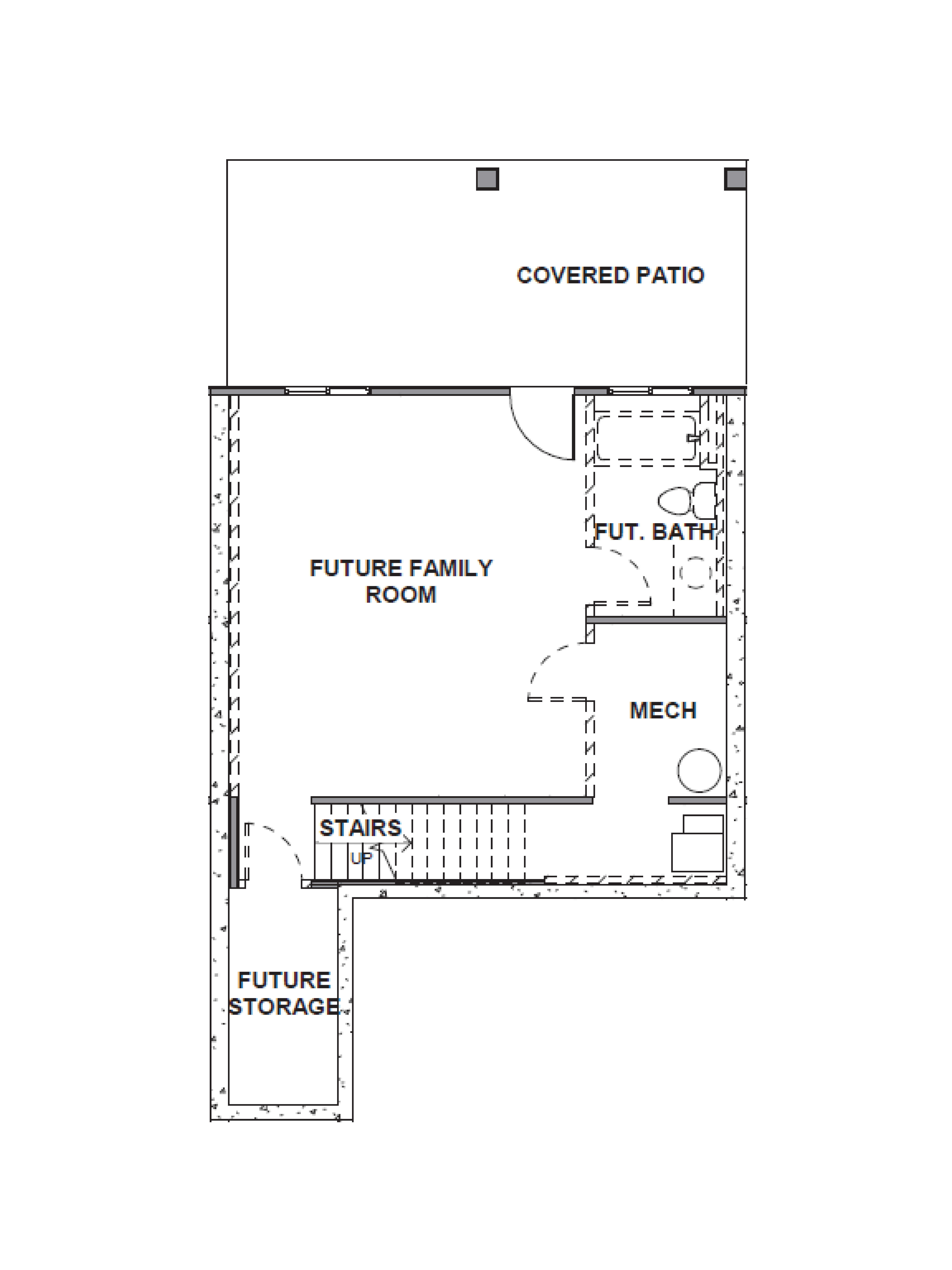 Basement level in our oakridge plan in lehi, utah