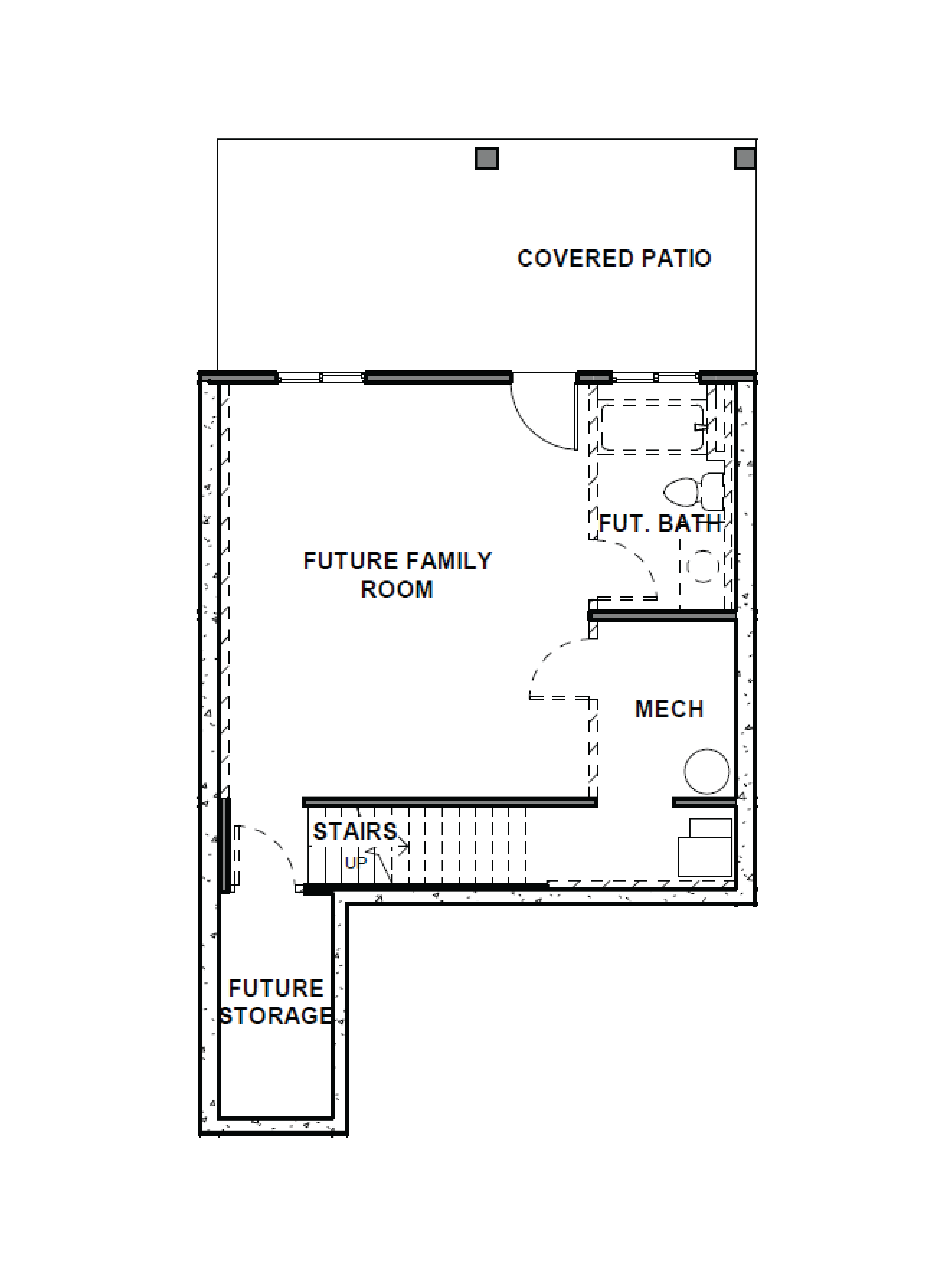 basement floor level in our oakridge plan in lehi, utah