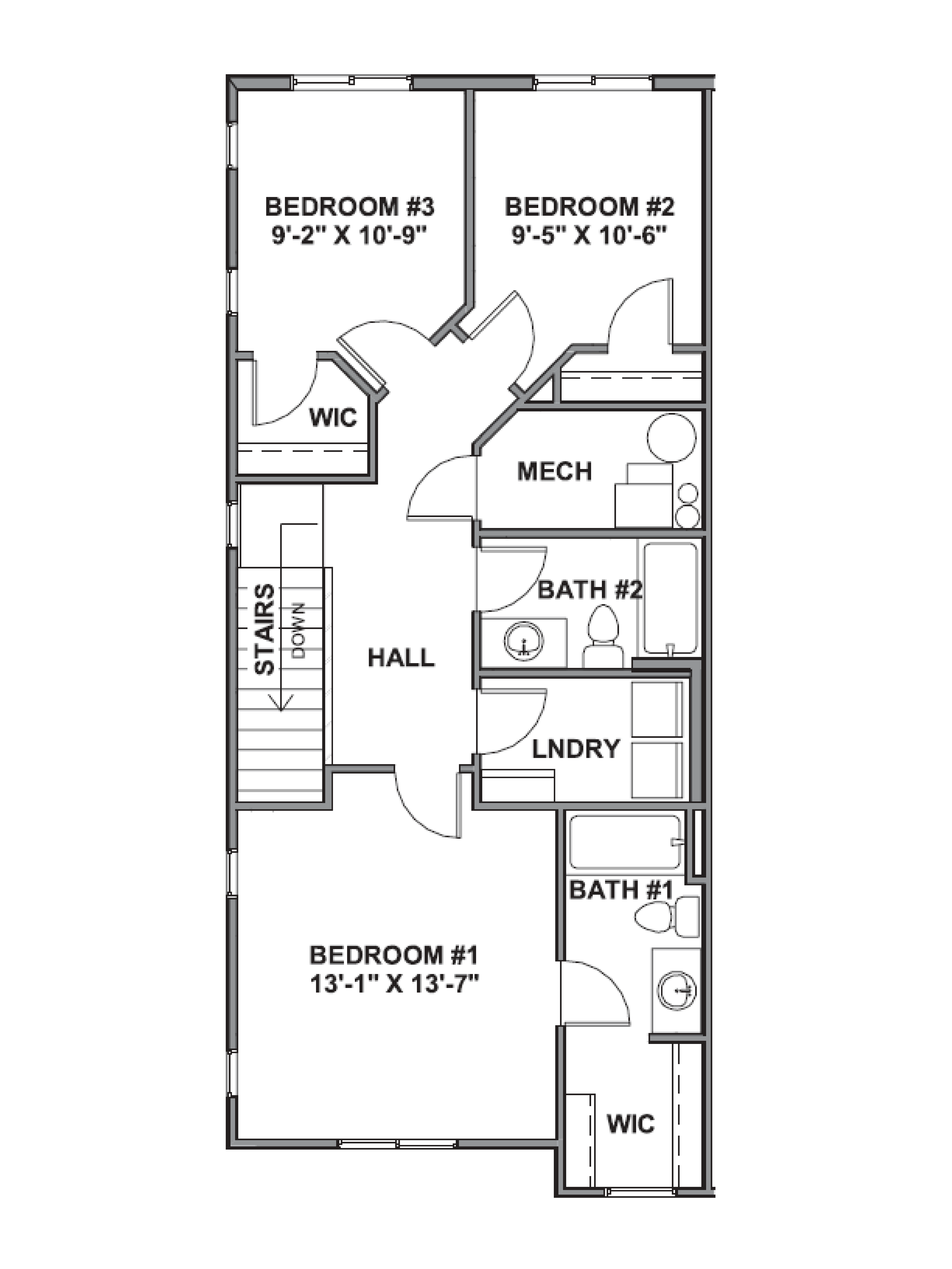 The second floor features three spacious bedrooms in lehi, utah