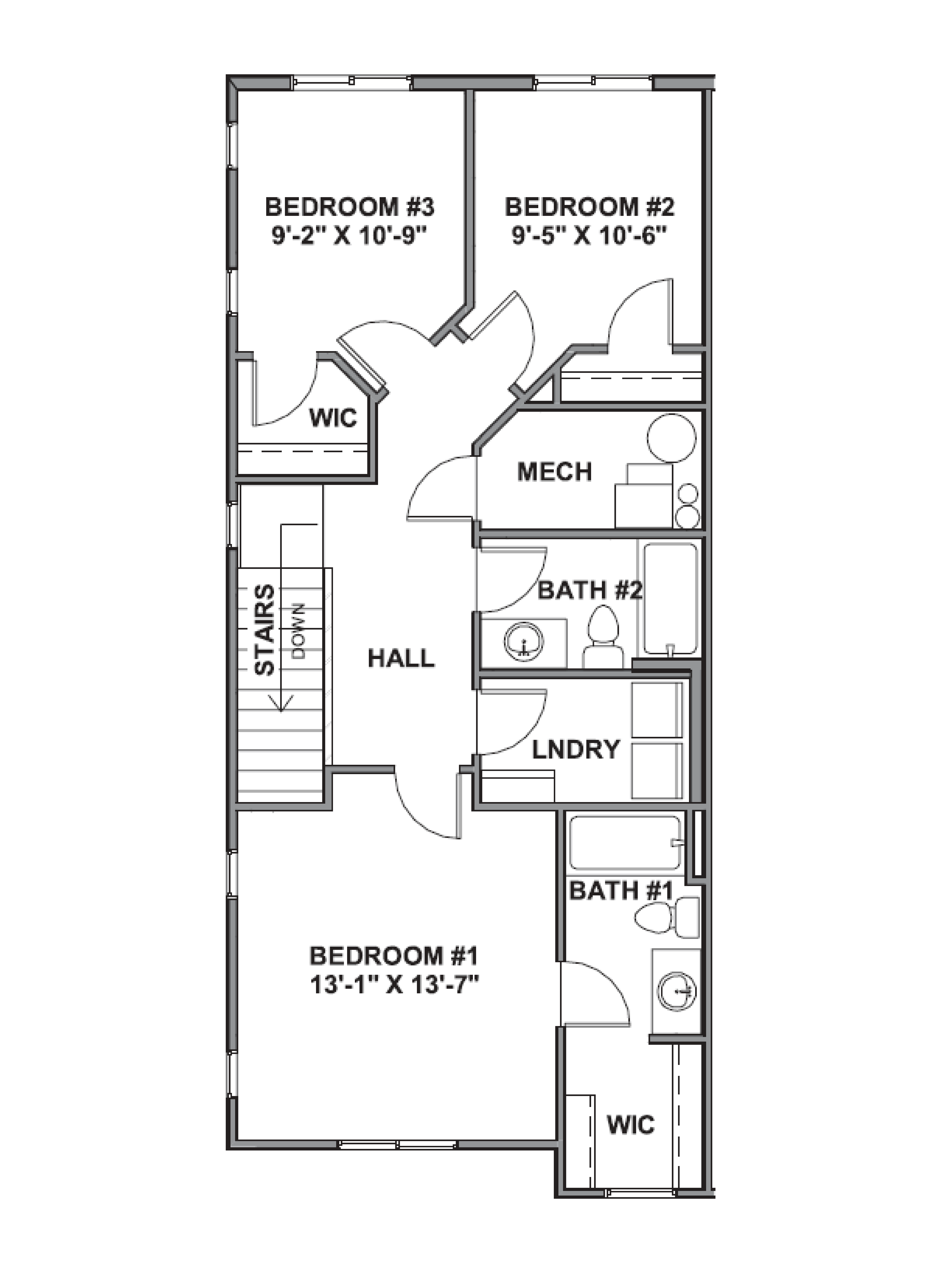 The second floor features three spacious bedrooms in lehi, utah