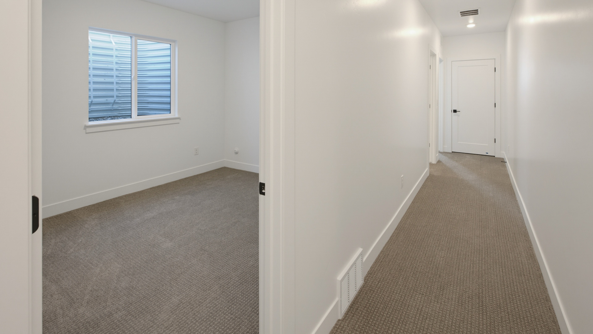 Basement hallway.