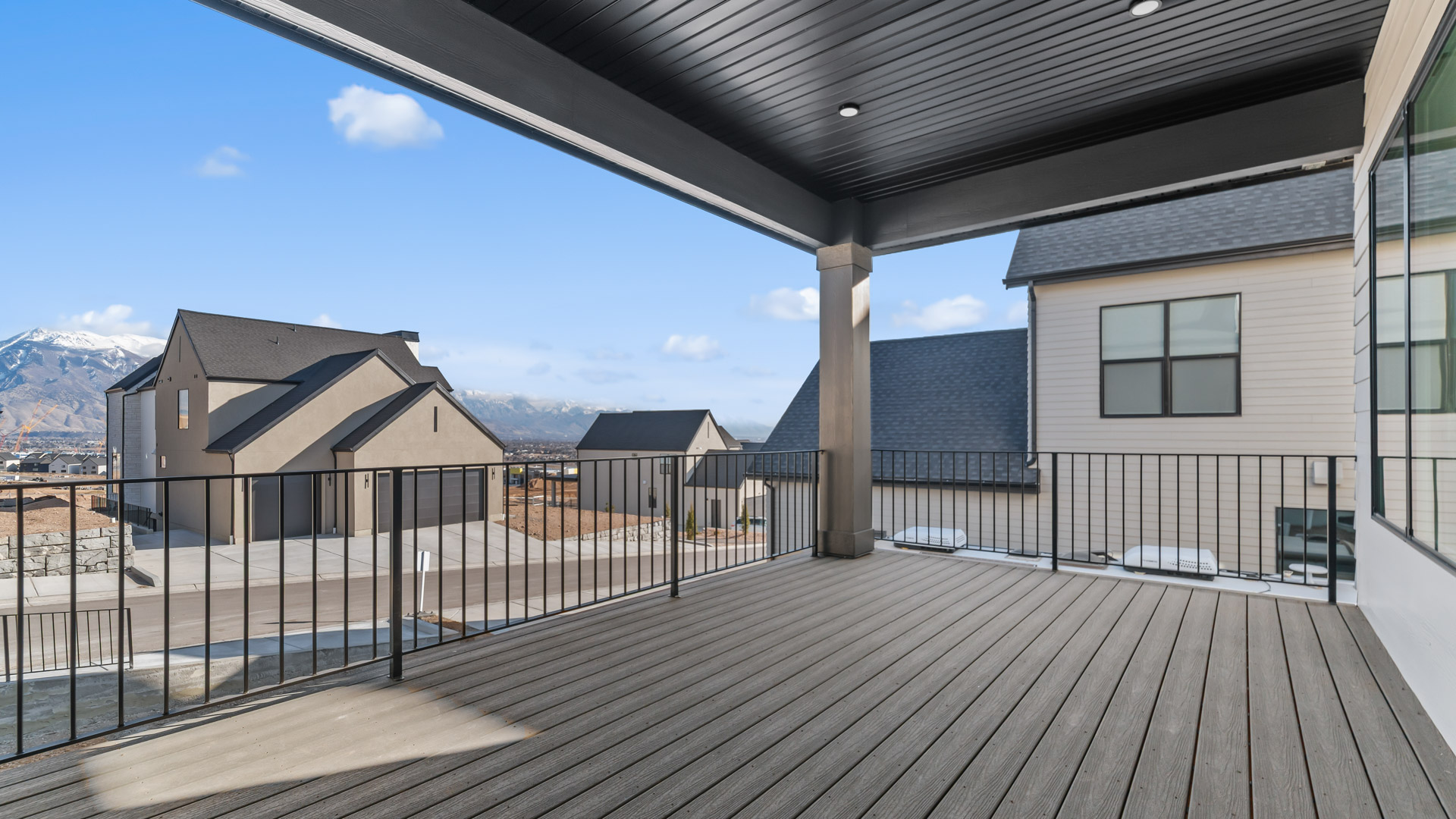 Covered patio off dining space.