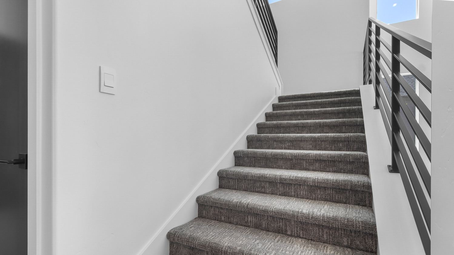 Stairs up to second level.