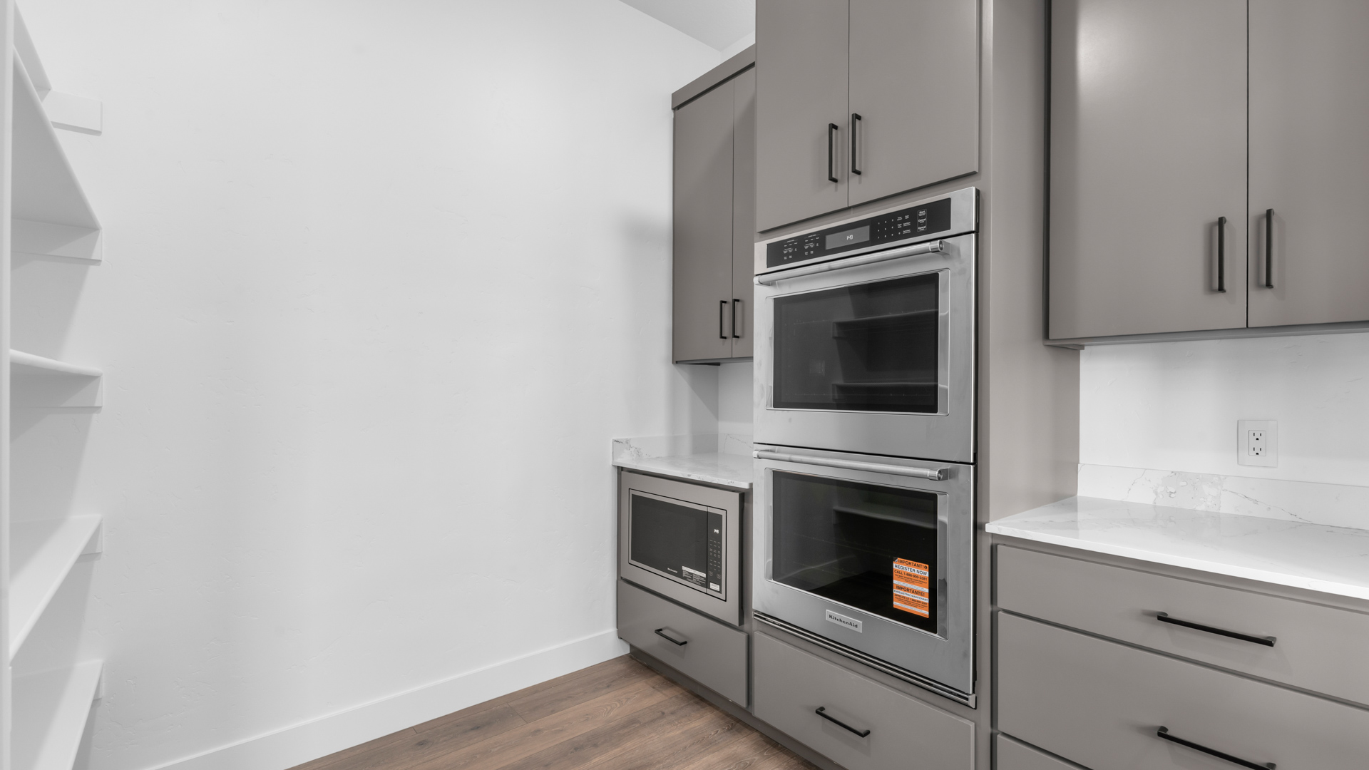 Pantry with appliances.