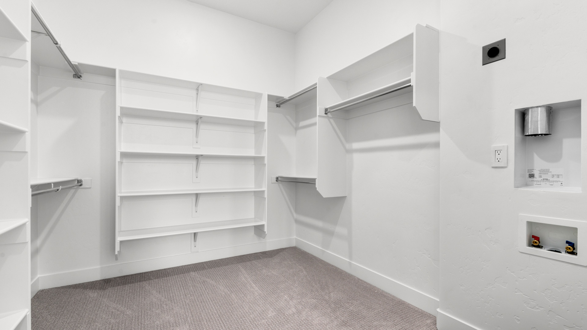 Spacious walk-in closet.