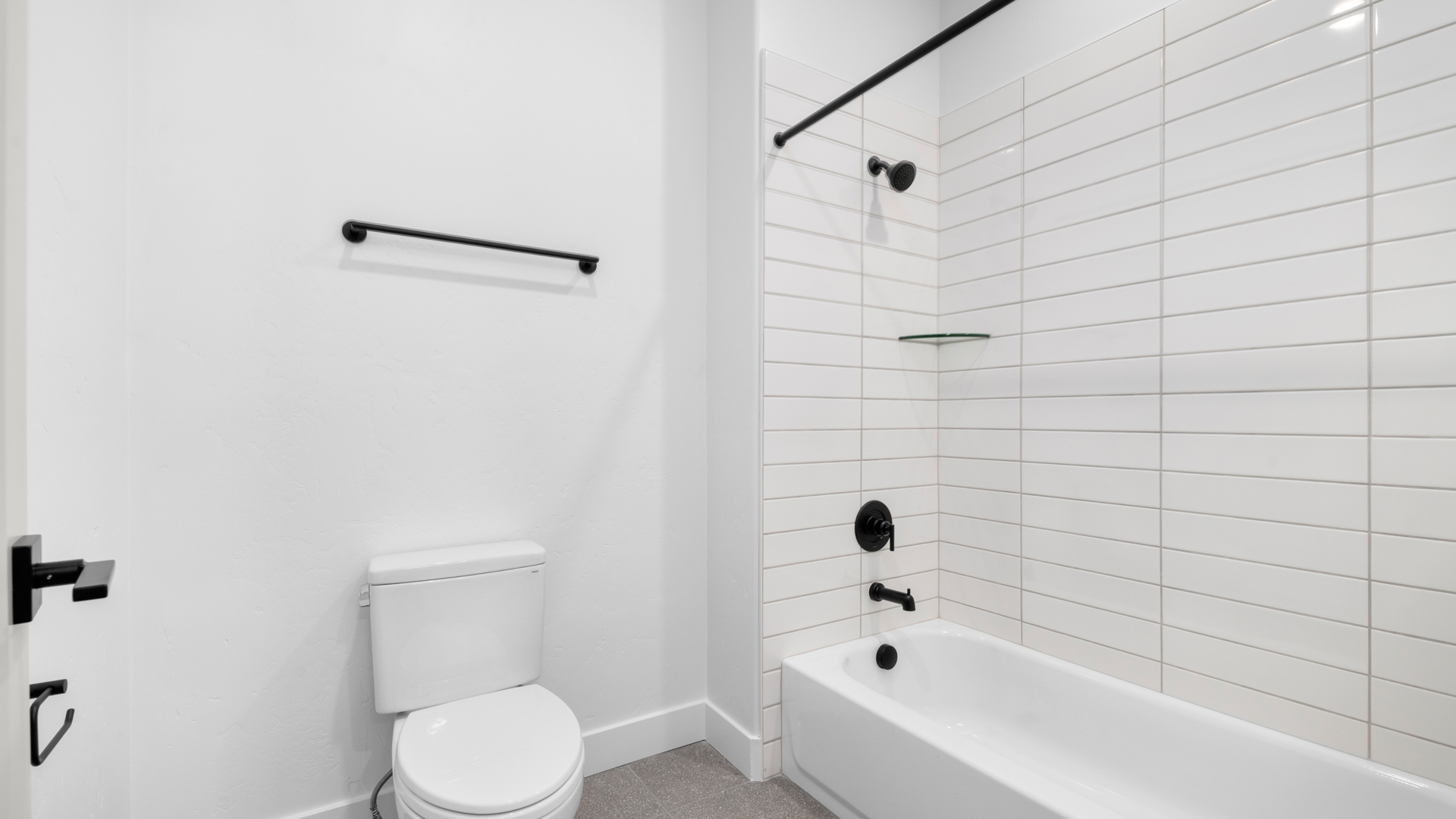 Shower surround in bathroom.