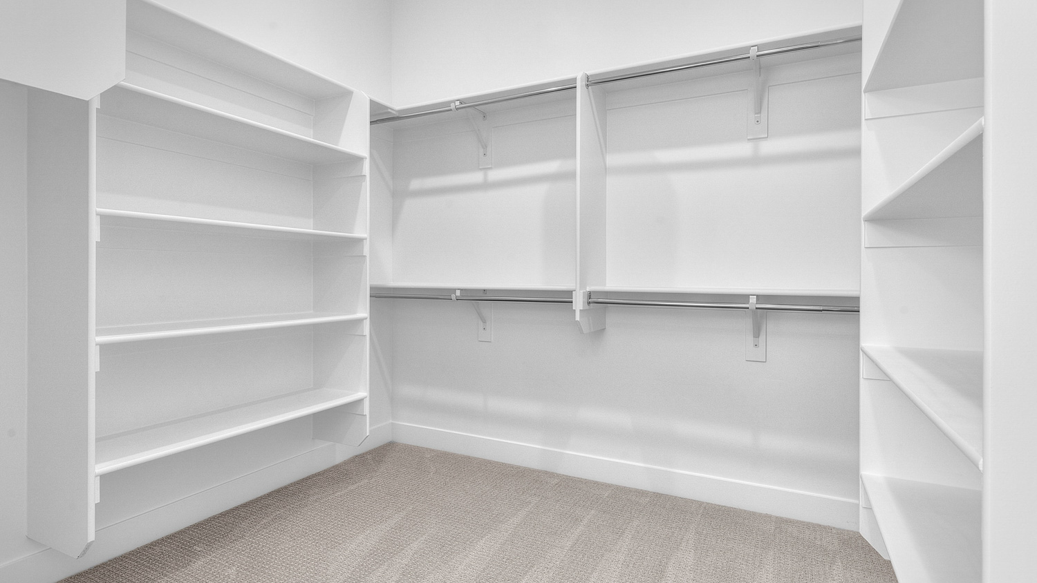 Spacious walk-in closet.