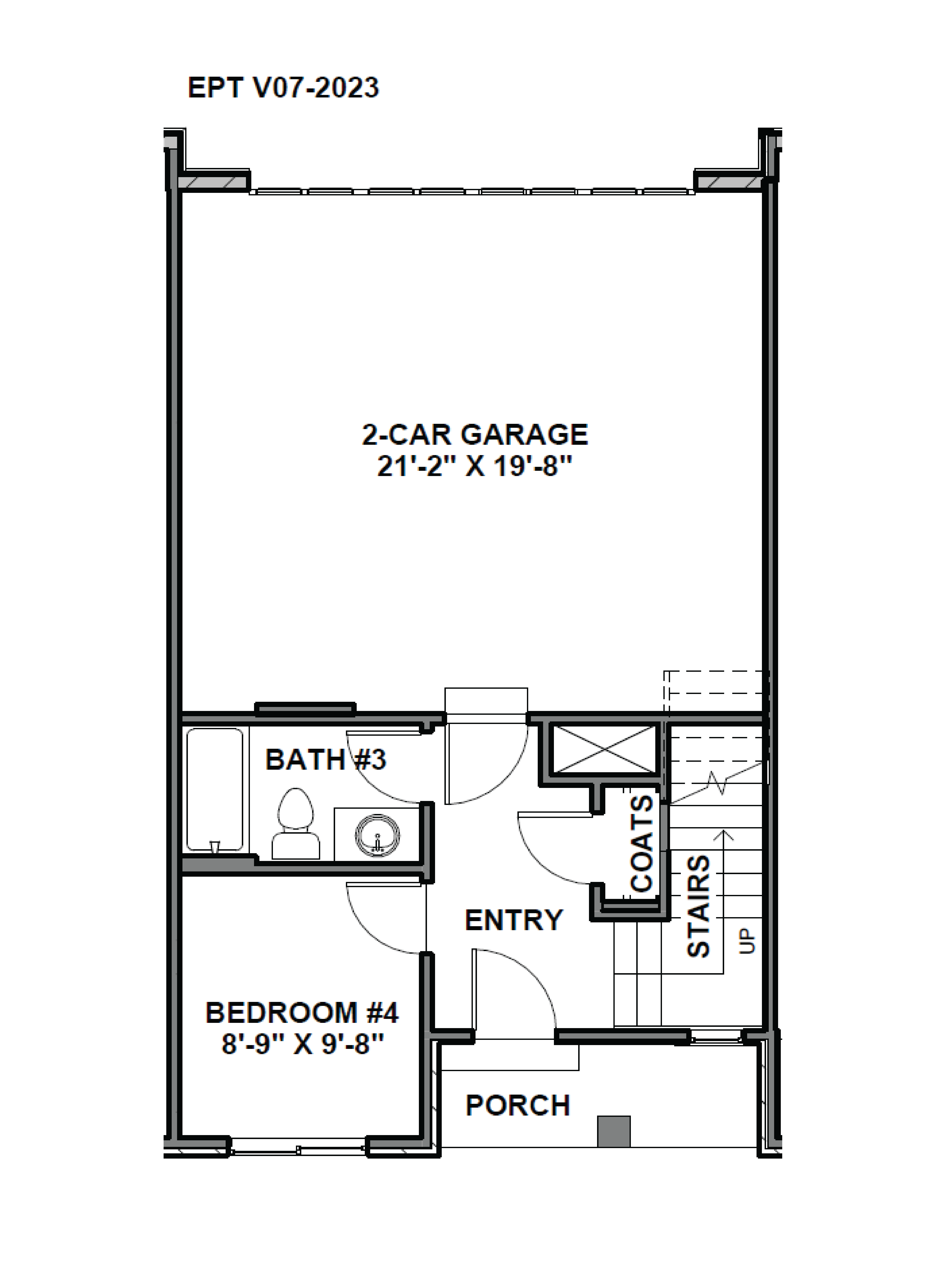 Oliver B floor plan townhome layout in Eagle Mountain Utah.