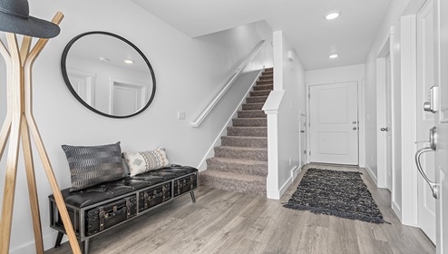 Entrance into a beautiful townhome at the Eagle Point Townhome community.