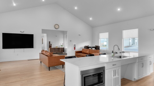 Clubhouse interior of kitchen at Eagle Point Townhomes in Eagle Mountain Utah