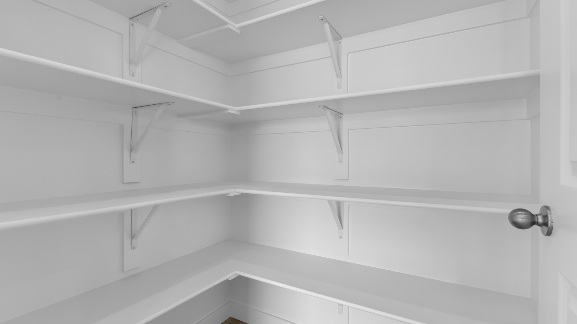 Large walk-in kitchen pantry.