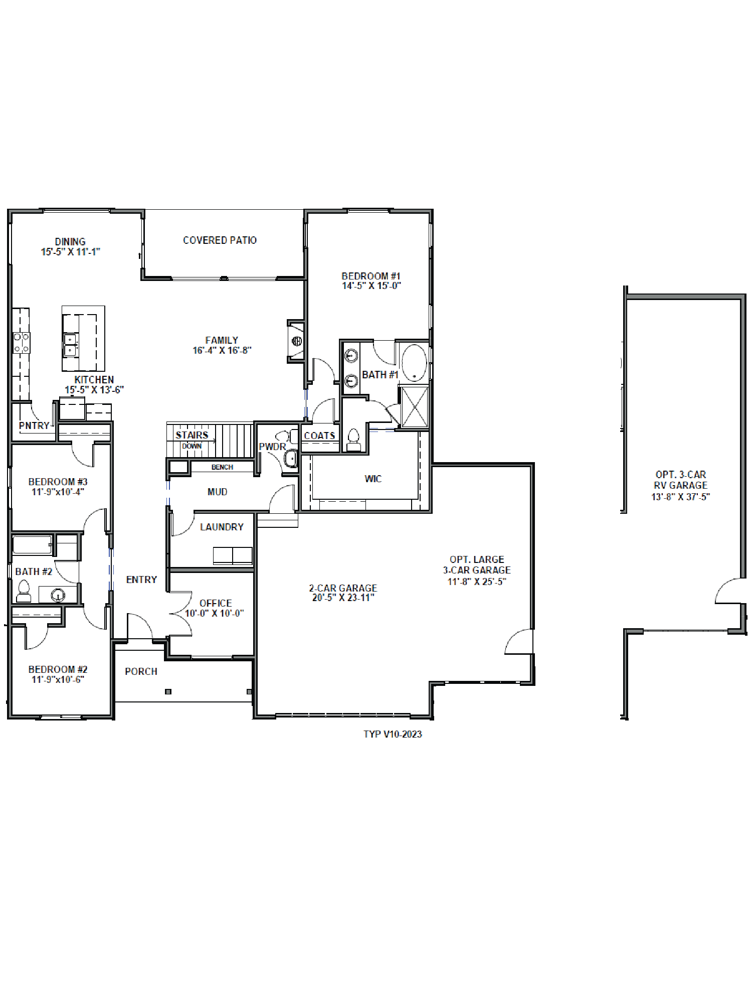 Brand new single story home in Grantsville with three car garage.