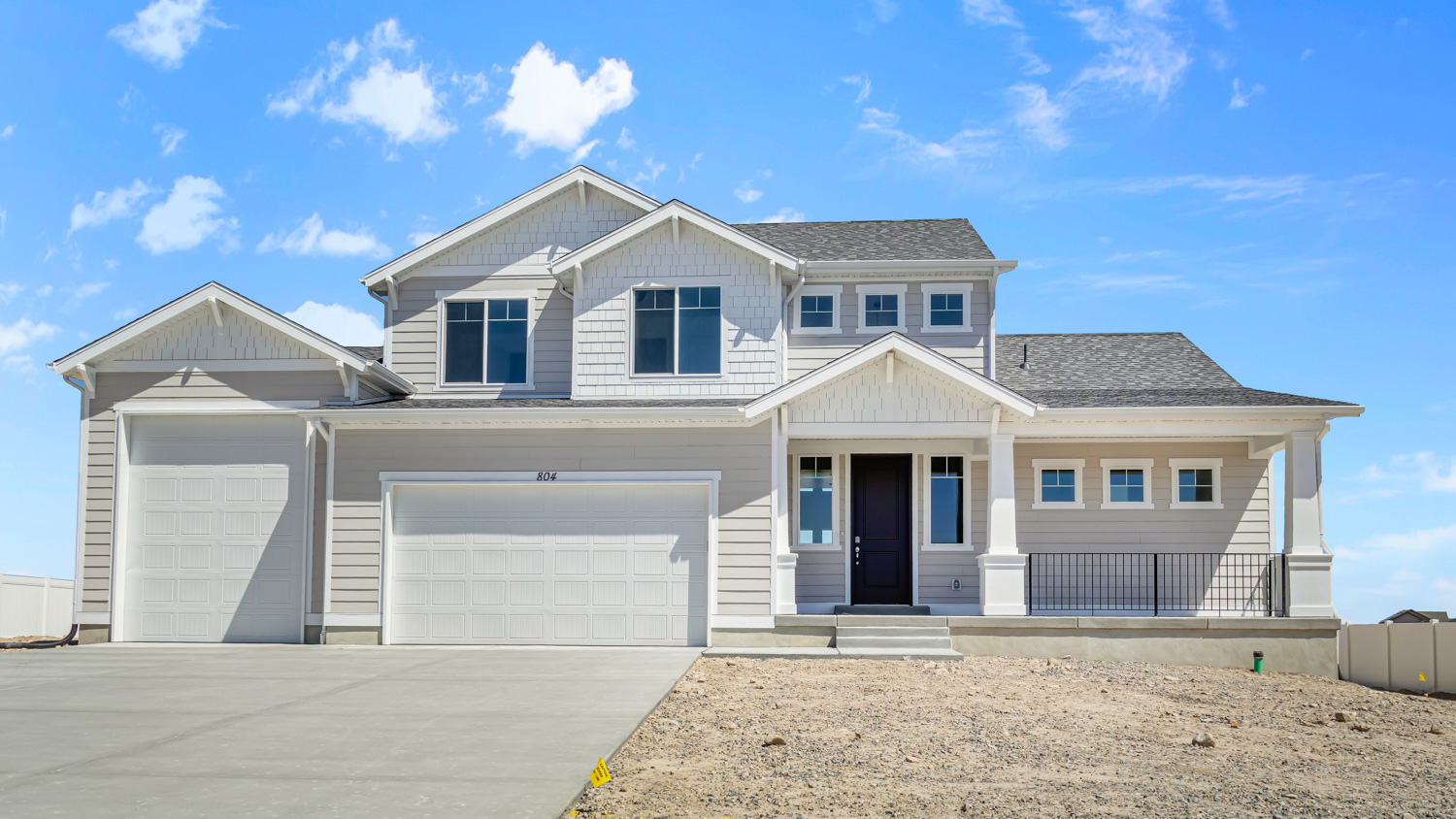 New two story home in Grantsville with a three car garage