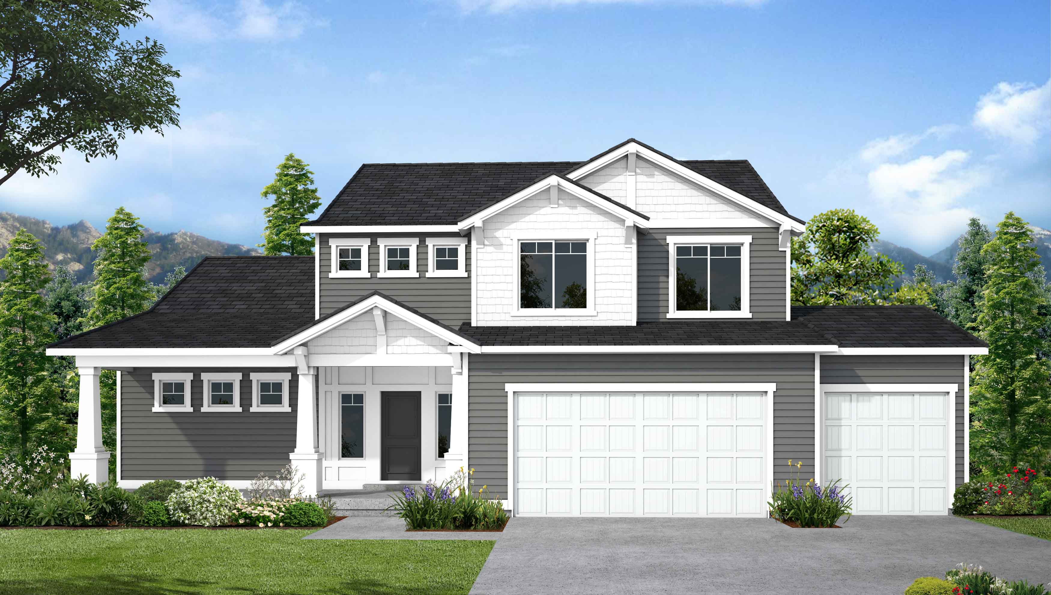 New two story home in Grantsville with a three car garage