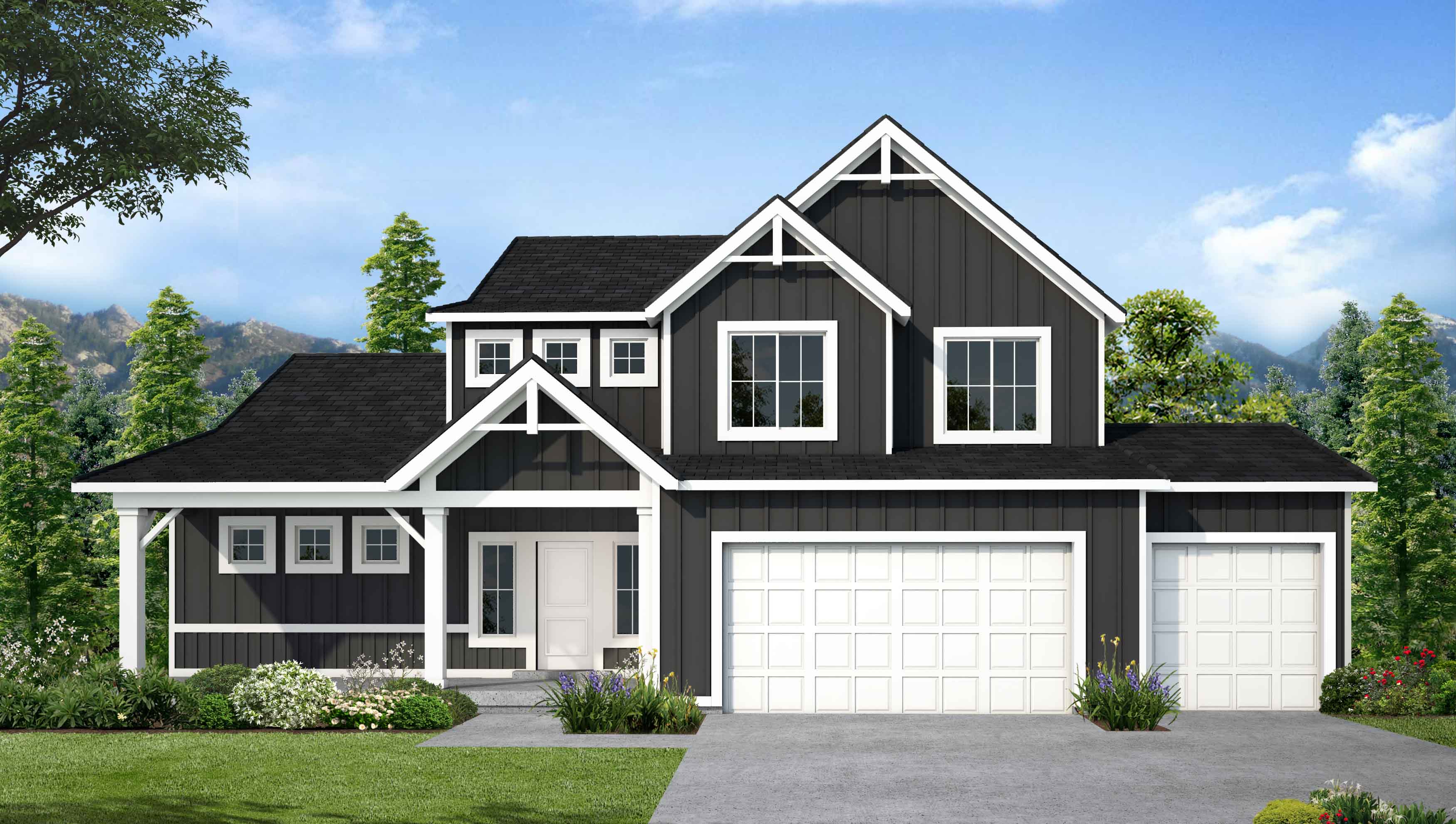 New two story home in Grantsville with a three car garage