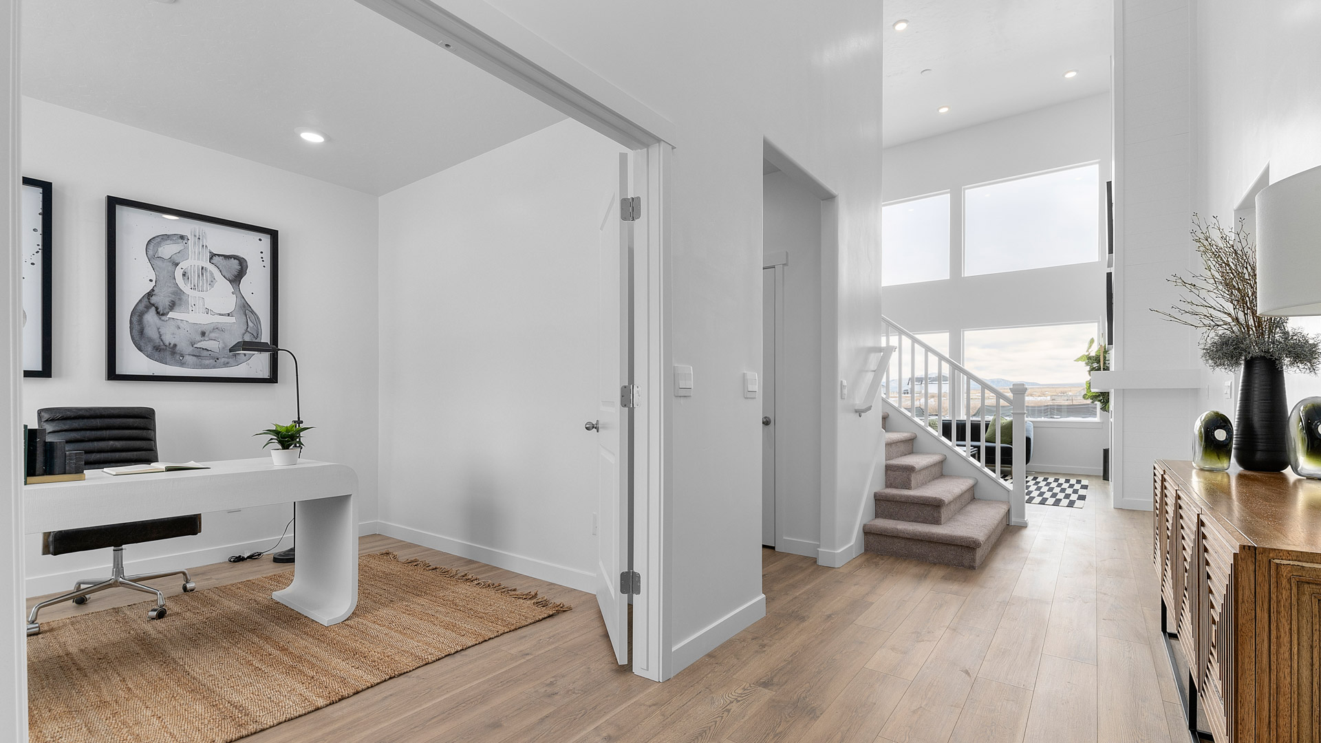 Entryway into home office space.