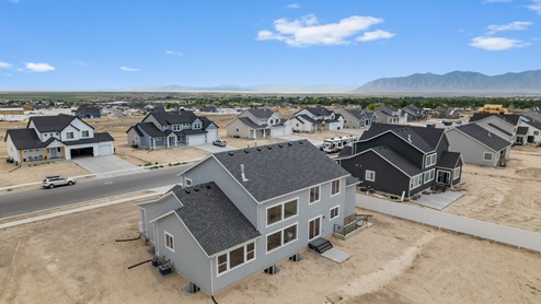 Aerial view of the Cherry Wood community in Grantsville, Utah.
