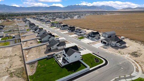 Aerial view of the Cherry Wood community in Grantsville, Utah.