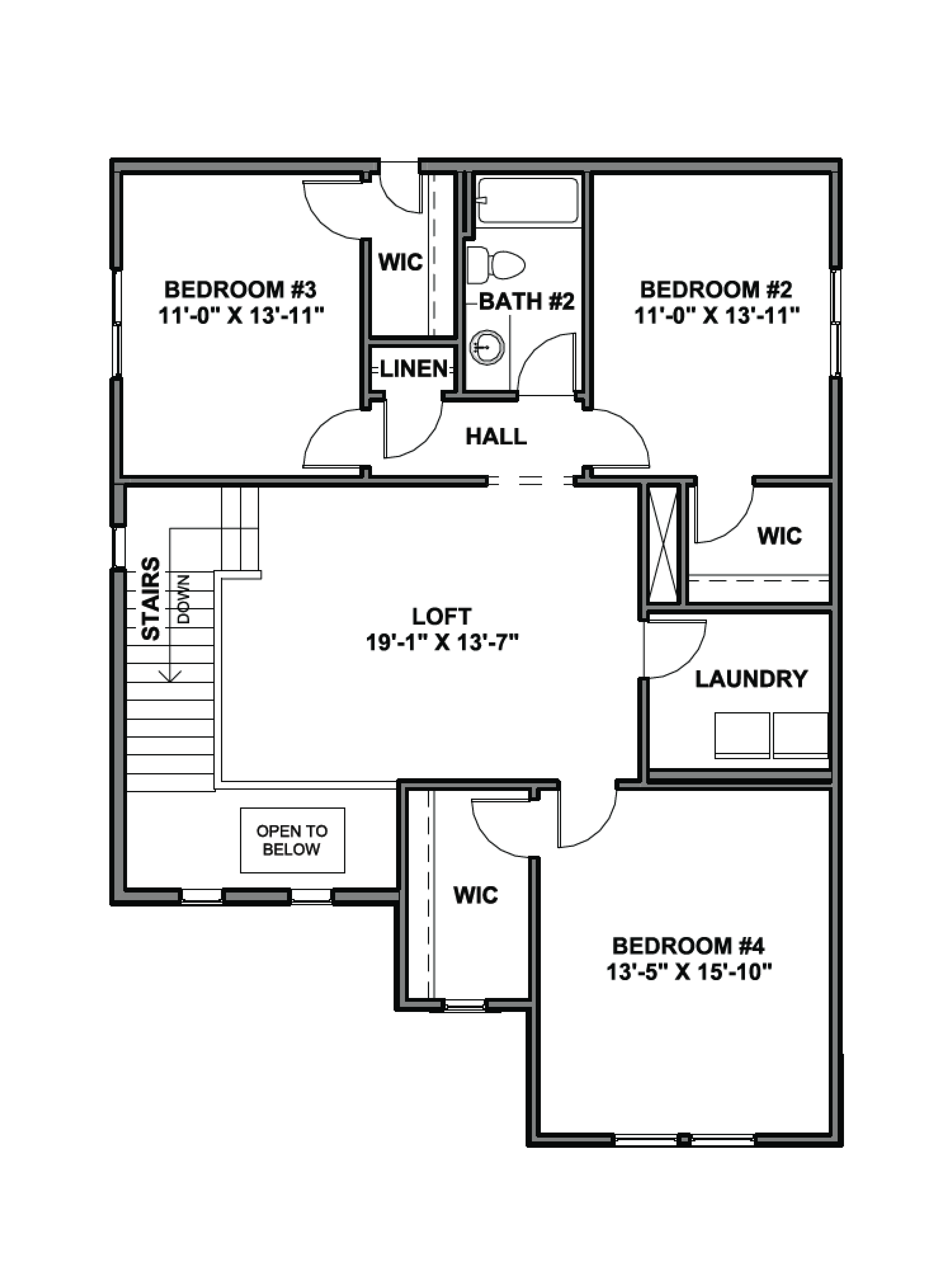 second floor of our willow plan in our montreux community in heber, utah