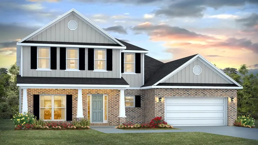 The Eleanor A4 front elevation of the home at Worthington.