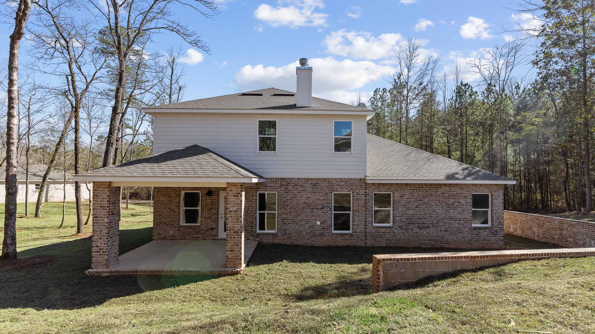 The Eleanor back elevation of the home at Worthington.