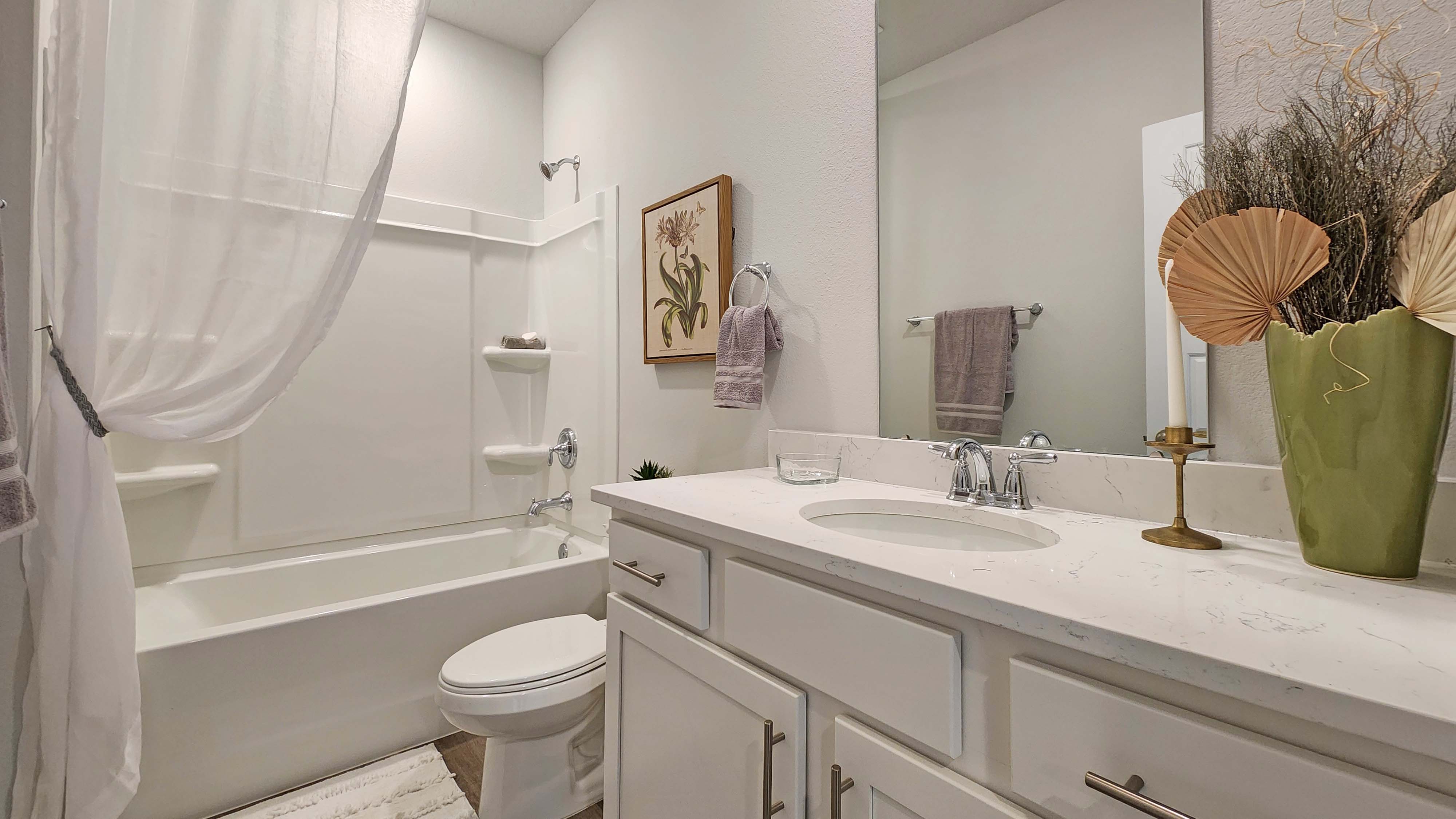 Bright and airy hallway bathroom