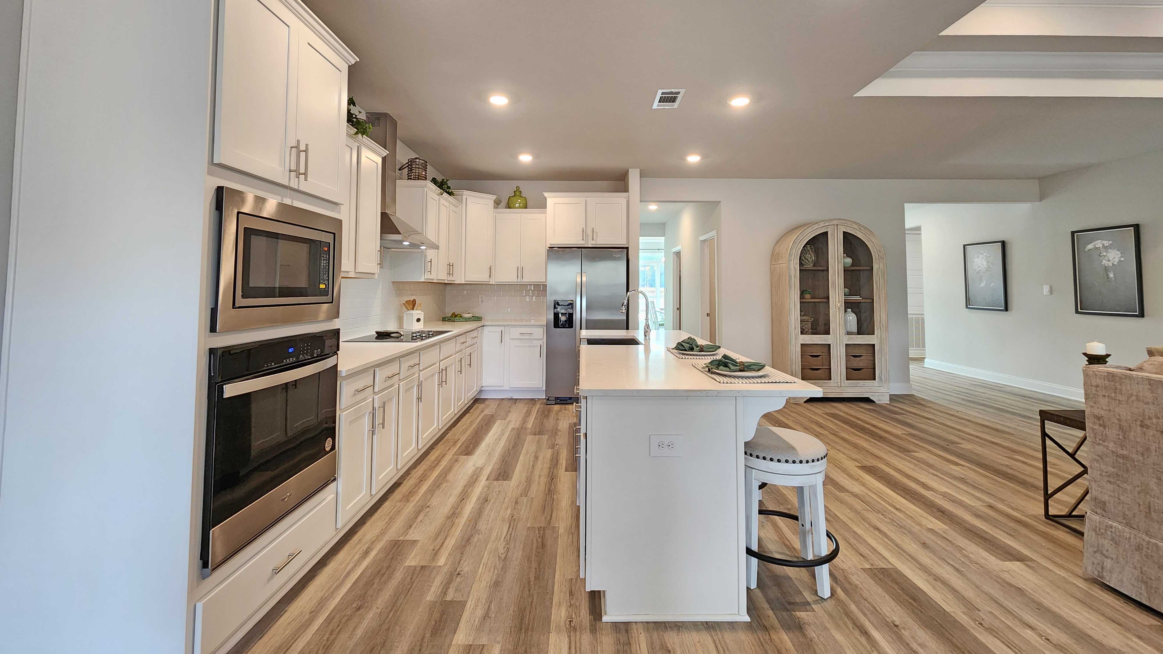 Spacious and sleek kitchen