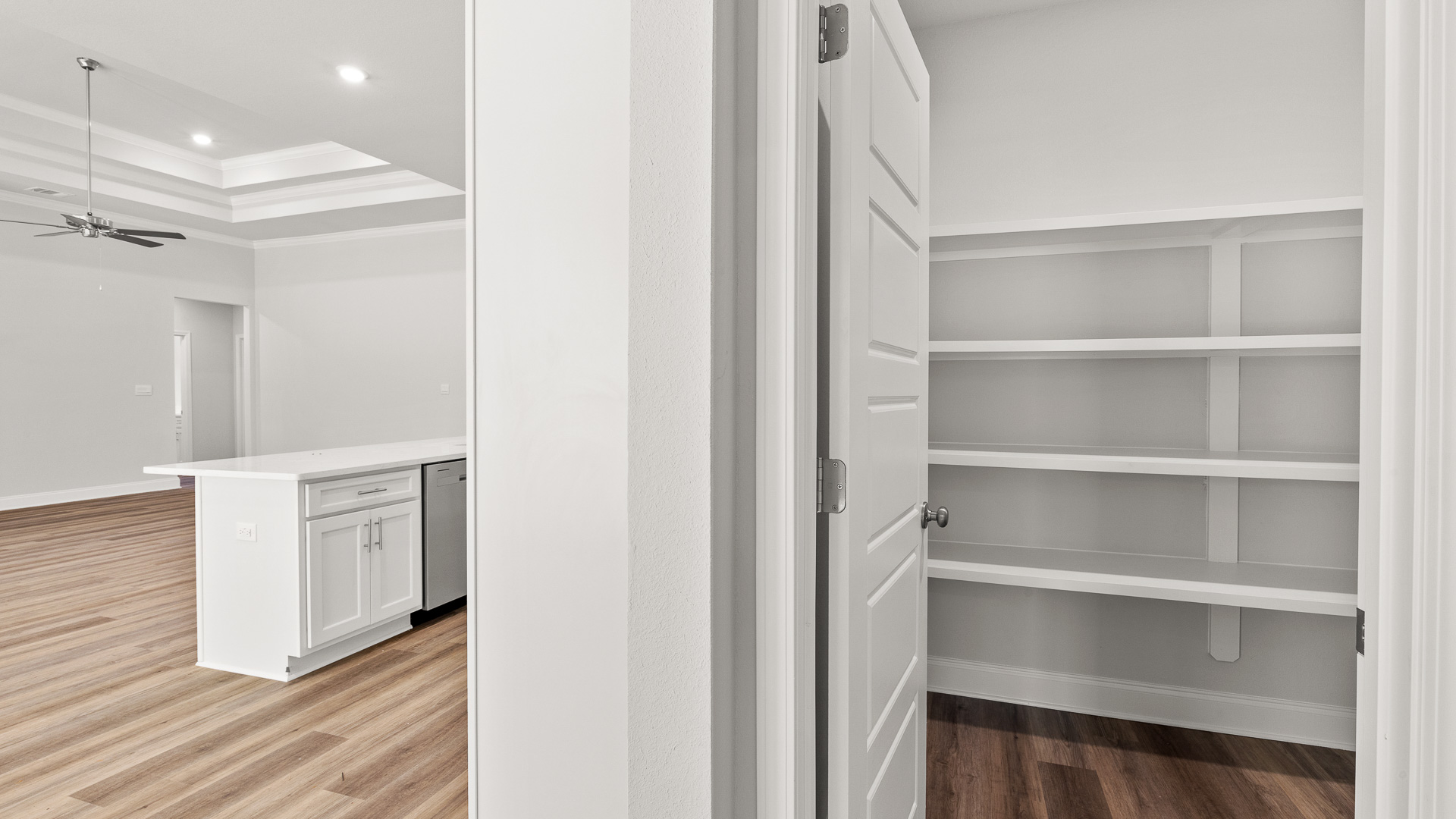 Spacious pantry inside the kitchen