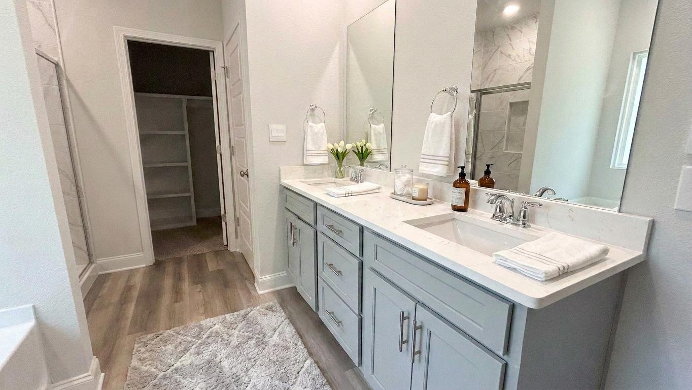 Primary bathroom with large closet